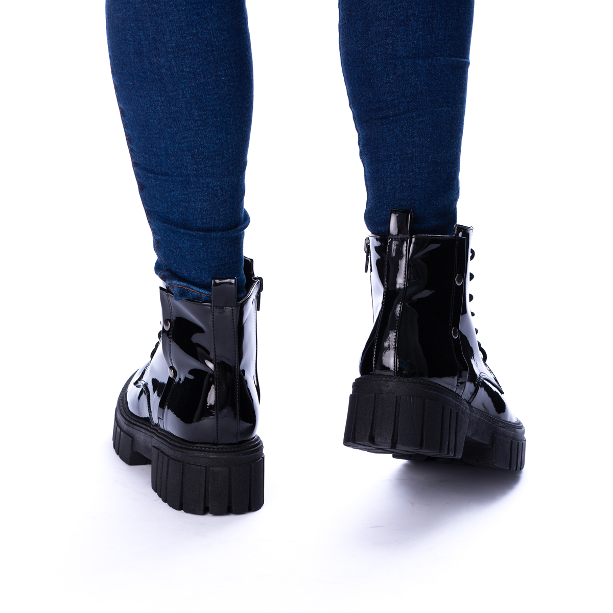 BOTAS MUJER PIRAYU NEGRO CHAROL - 2
