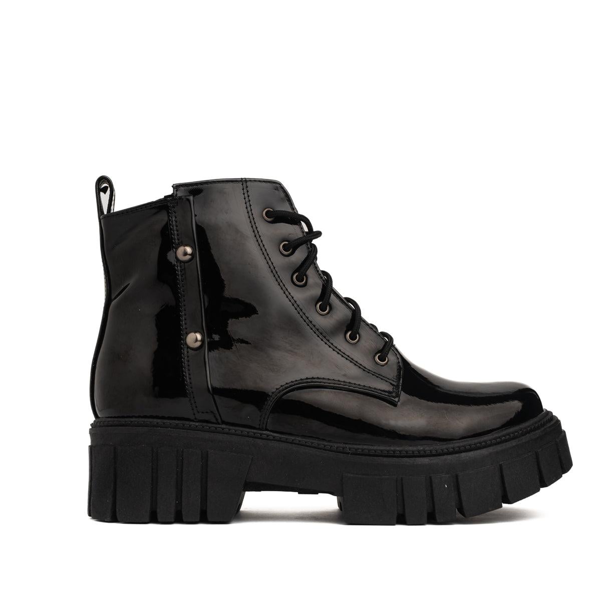 BOTAS MUJER PIRAYU NEGRO CHAROL - 3