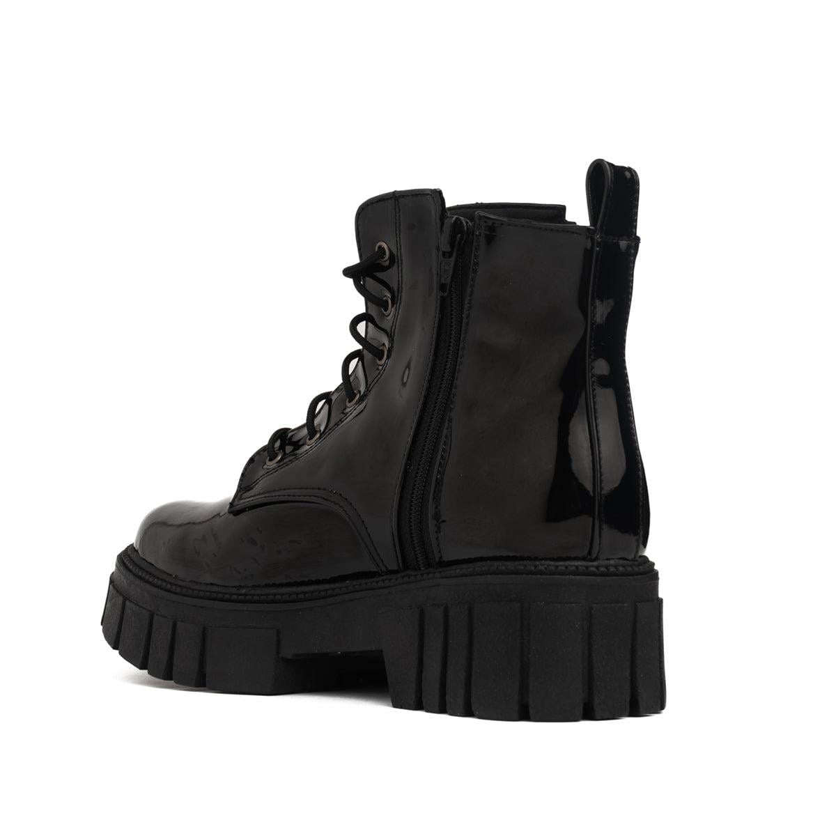 BOTAS MUJER PIRAYU NEGRO CHAROL - 5