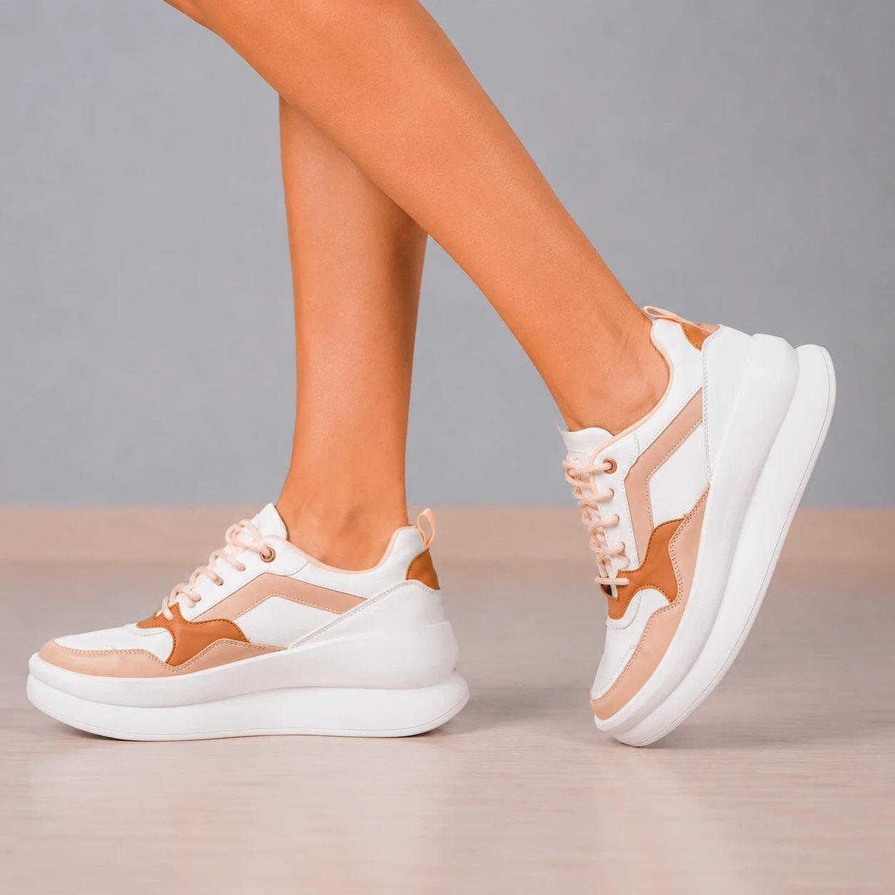 ZAPATILLAS URBANAS MUJER SEUL CAMEL - 1