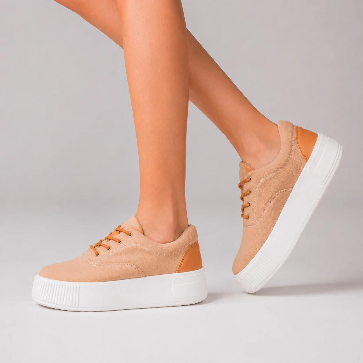 ZAPATILLAS URBANAS MUJER INTERLAGOS BEIGE - 6