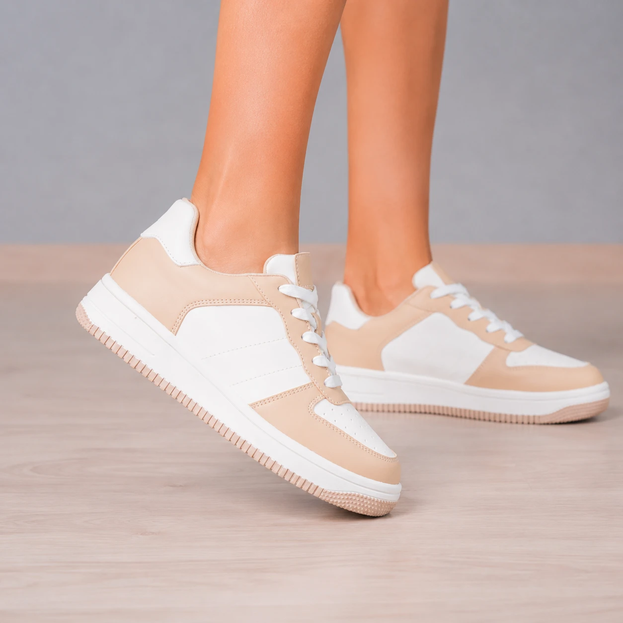 ZAPATILLAS URBANAS MUJER MENDOZA BEIGE - 1