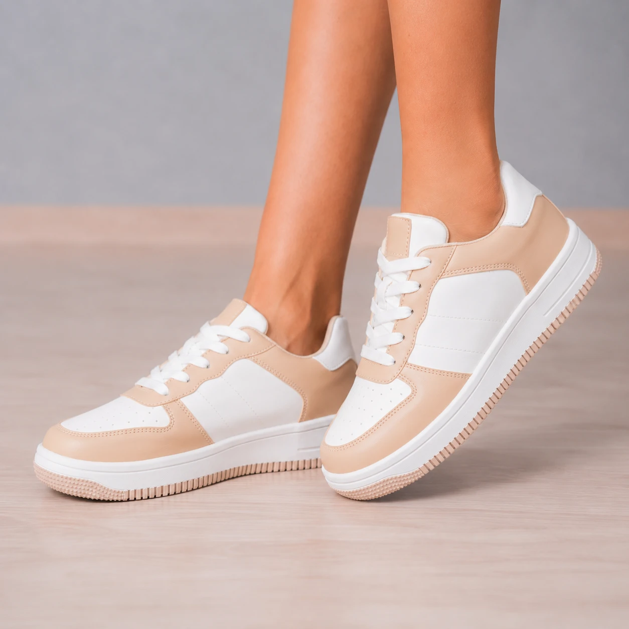 ZAPATILLAS URBANAS MUJER MENDOZA BEIGE - 5