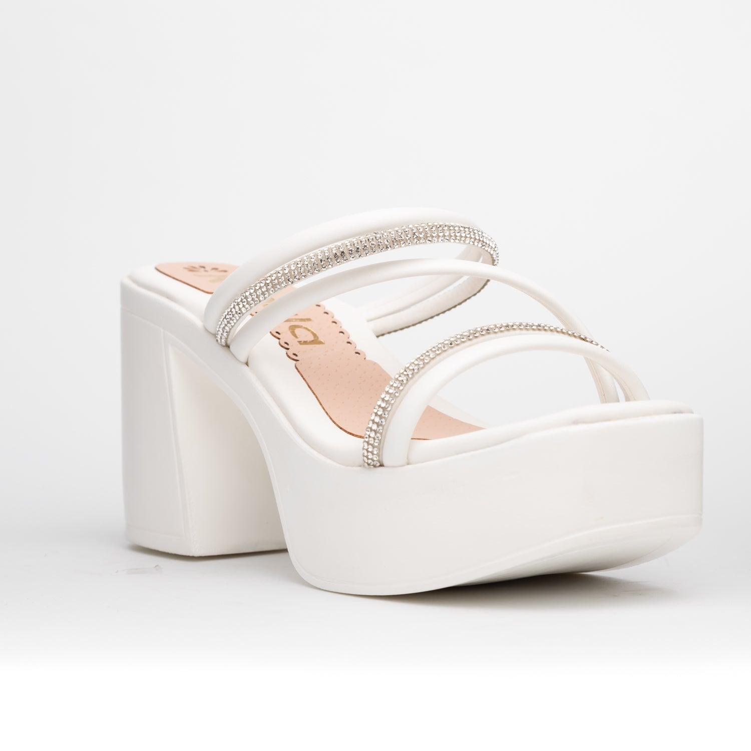 SANDALIAS DE VESTIR MUJER AURORA BLANCO - 5