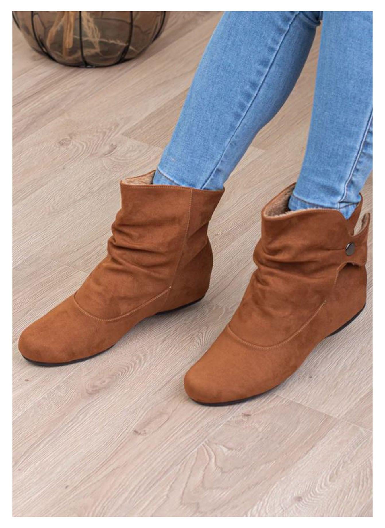BOTINES MUJER SUECIA CAMEL - 3