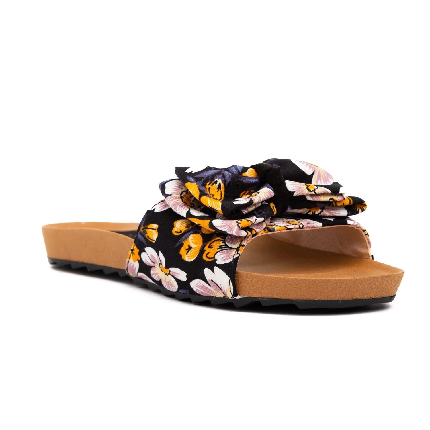 SANDALIAS CASUALES MUJER MICHI AZUL FLOREADO - 3