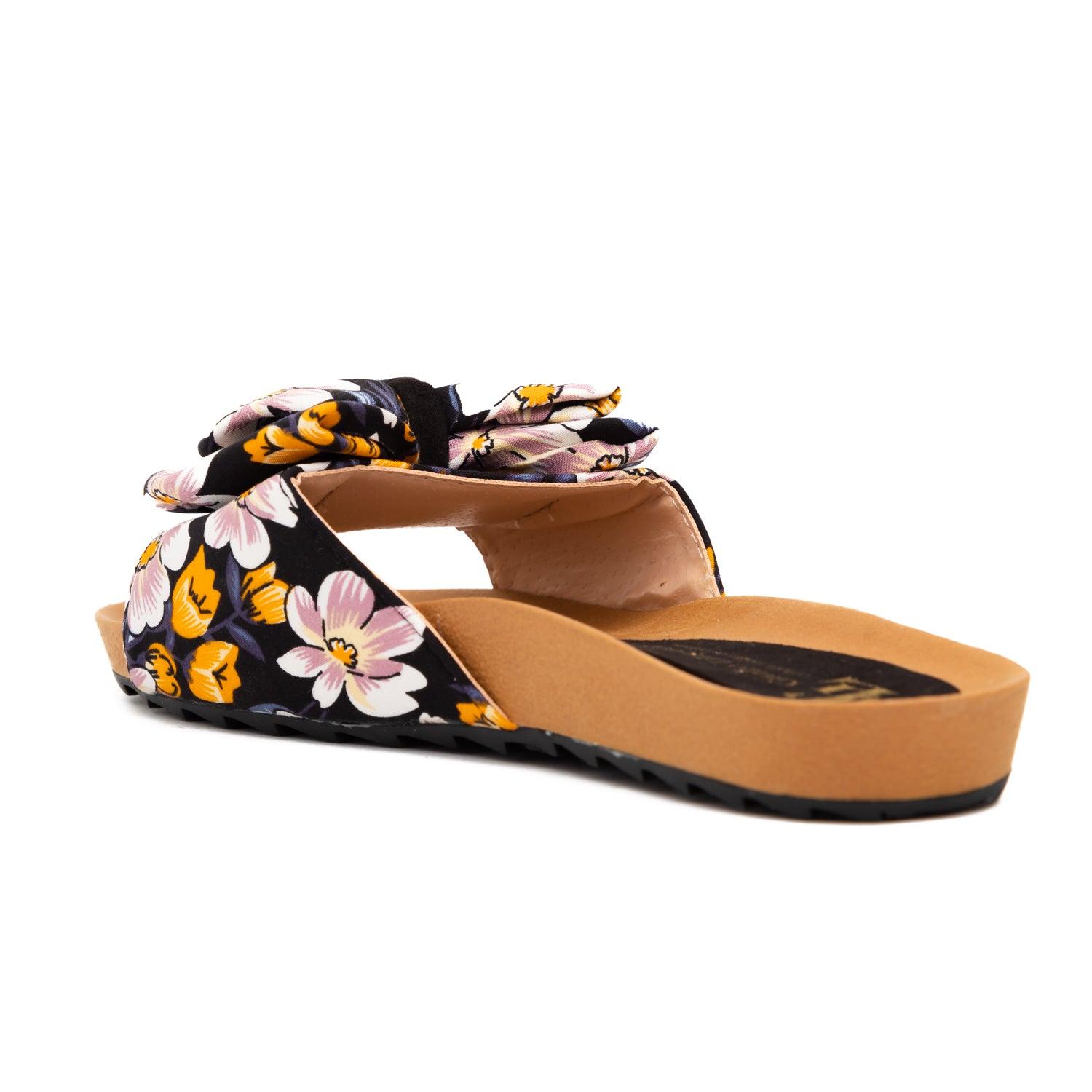 SANDALIAS CASUALES MUJER MICHI AZUL FLOREADO - 4