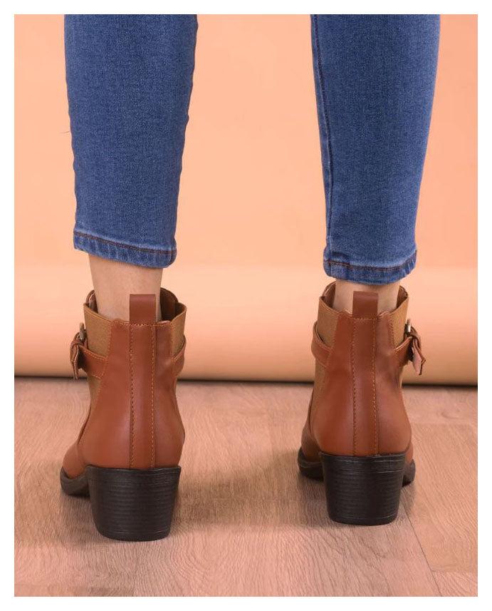 BOTINES MUJER SAPPORO CAMEL - 3