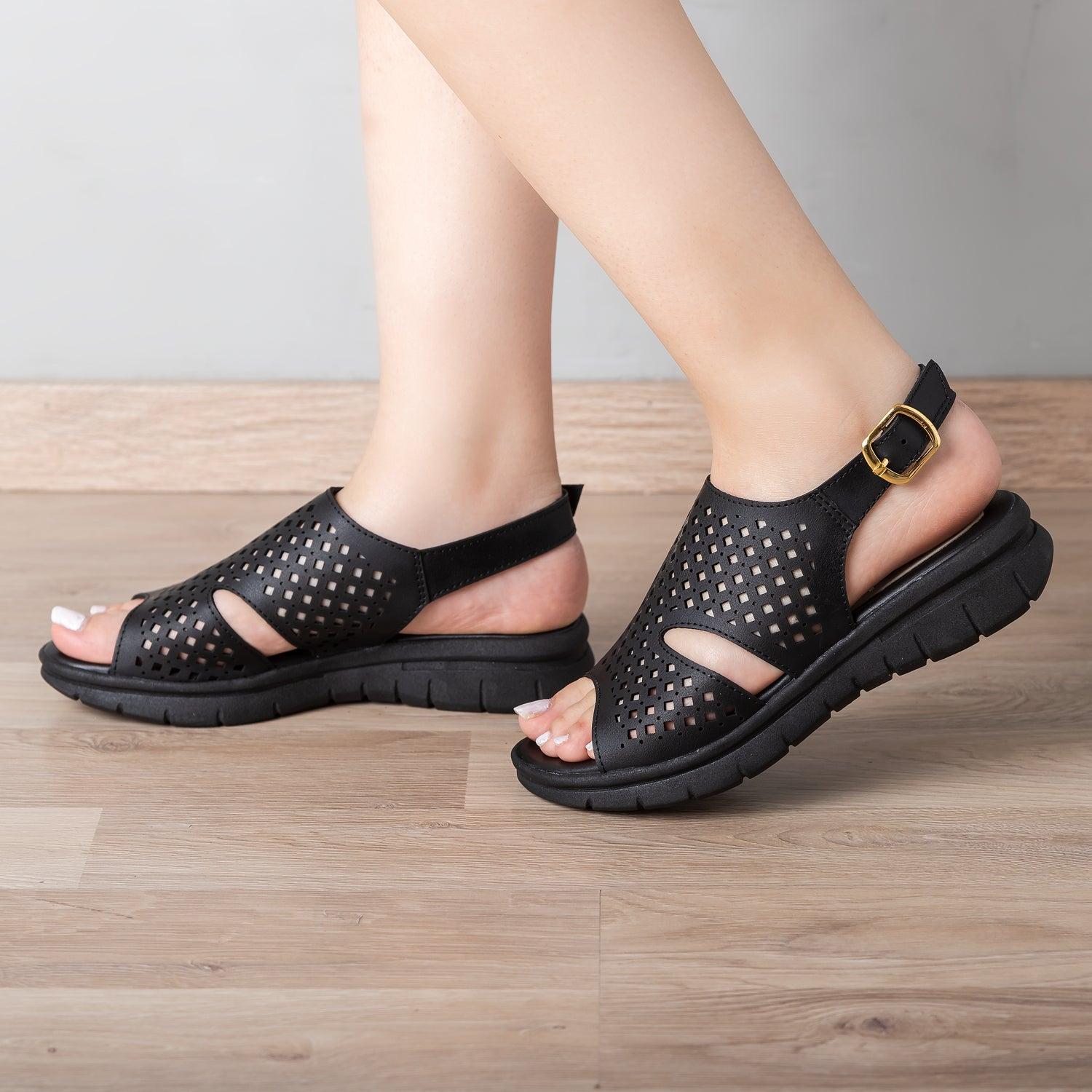 SANDALIAS CASUALES MUJER VANNI NEGRO - 1