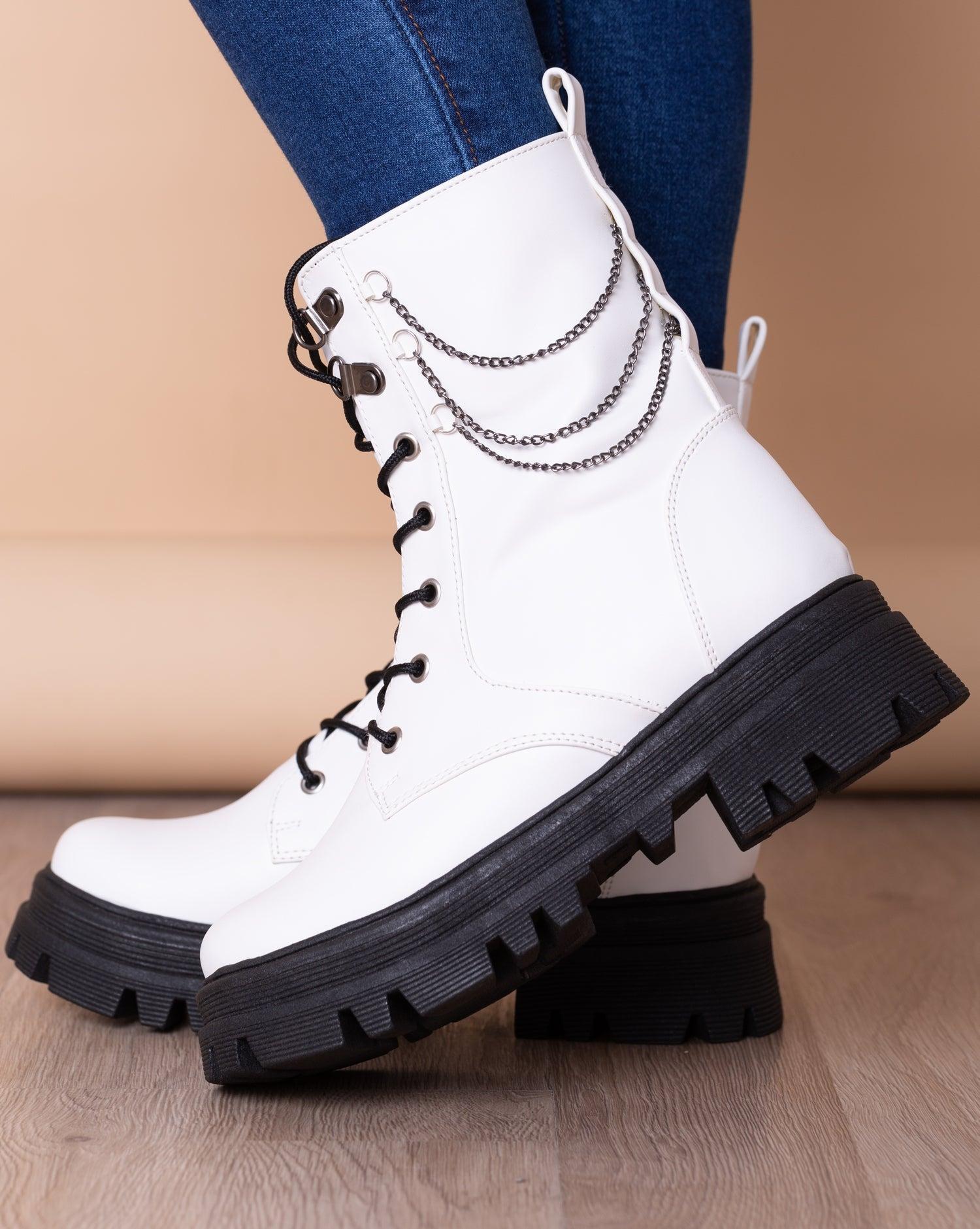 BOTAS MUJER KANSAS BLANCO - 1