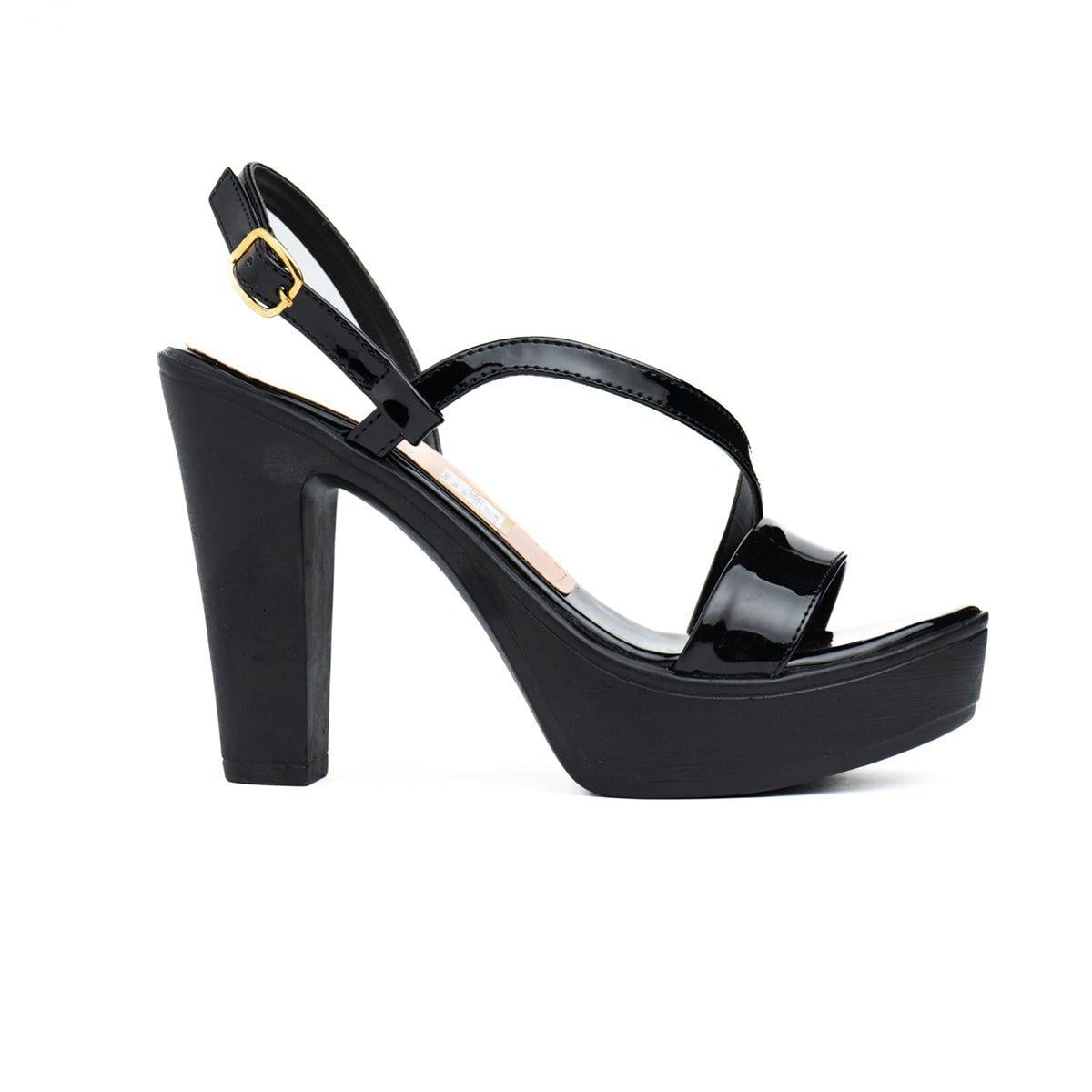SANDALIAS DE VESTIR MUJER WINNY NEGRO CHAROL - 4
