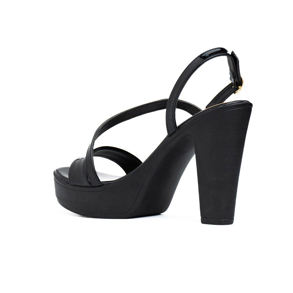 SANDALIAS DE VESTIR MUJER WINNY NEGRO CHAROL - 6