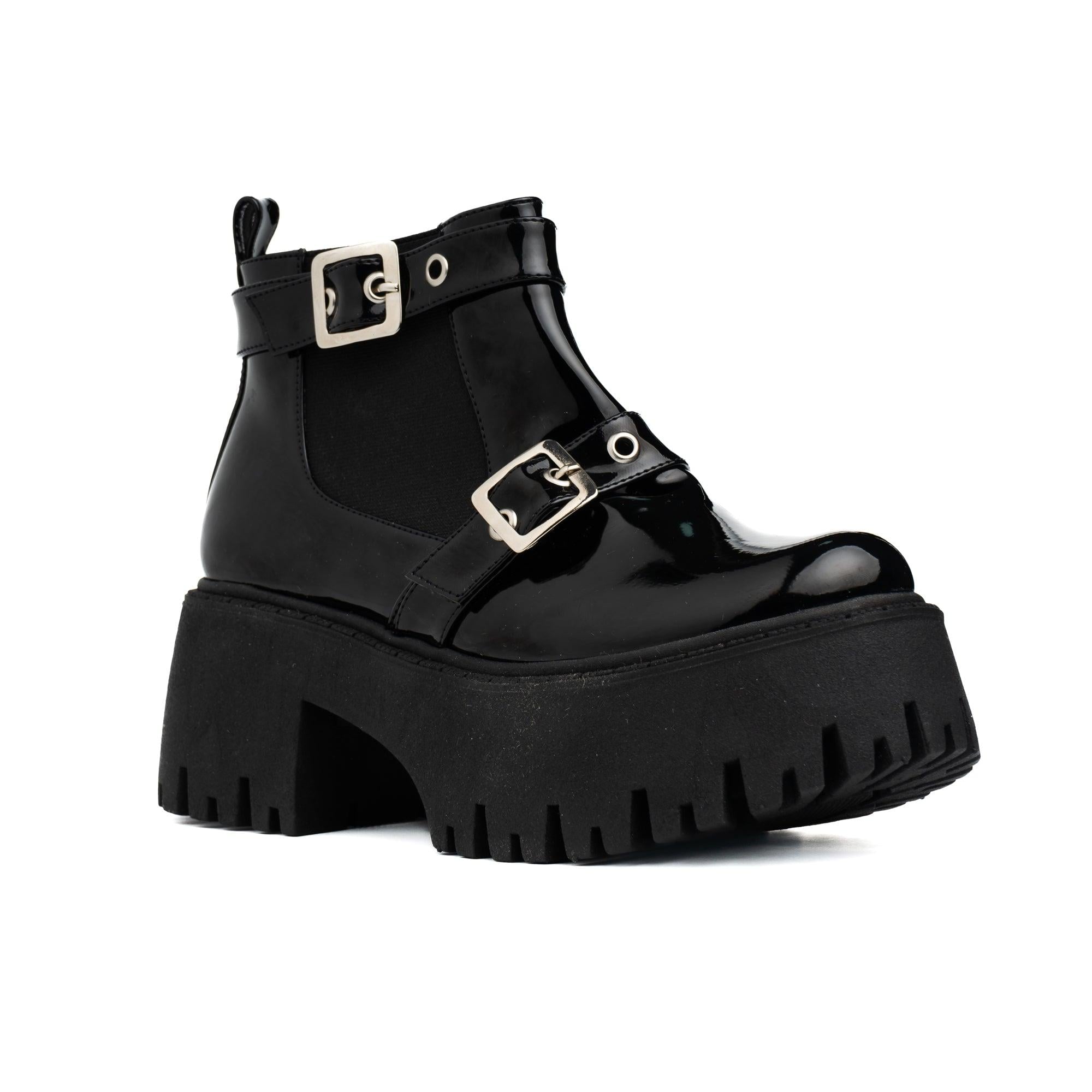 BOTAS MUJER ALICIA NEGRO CHAROL - 5