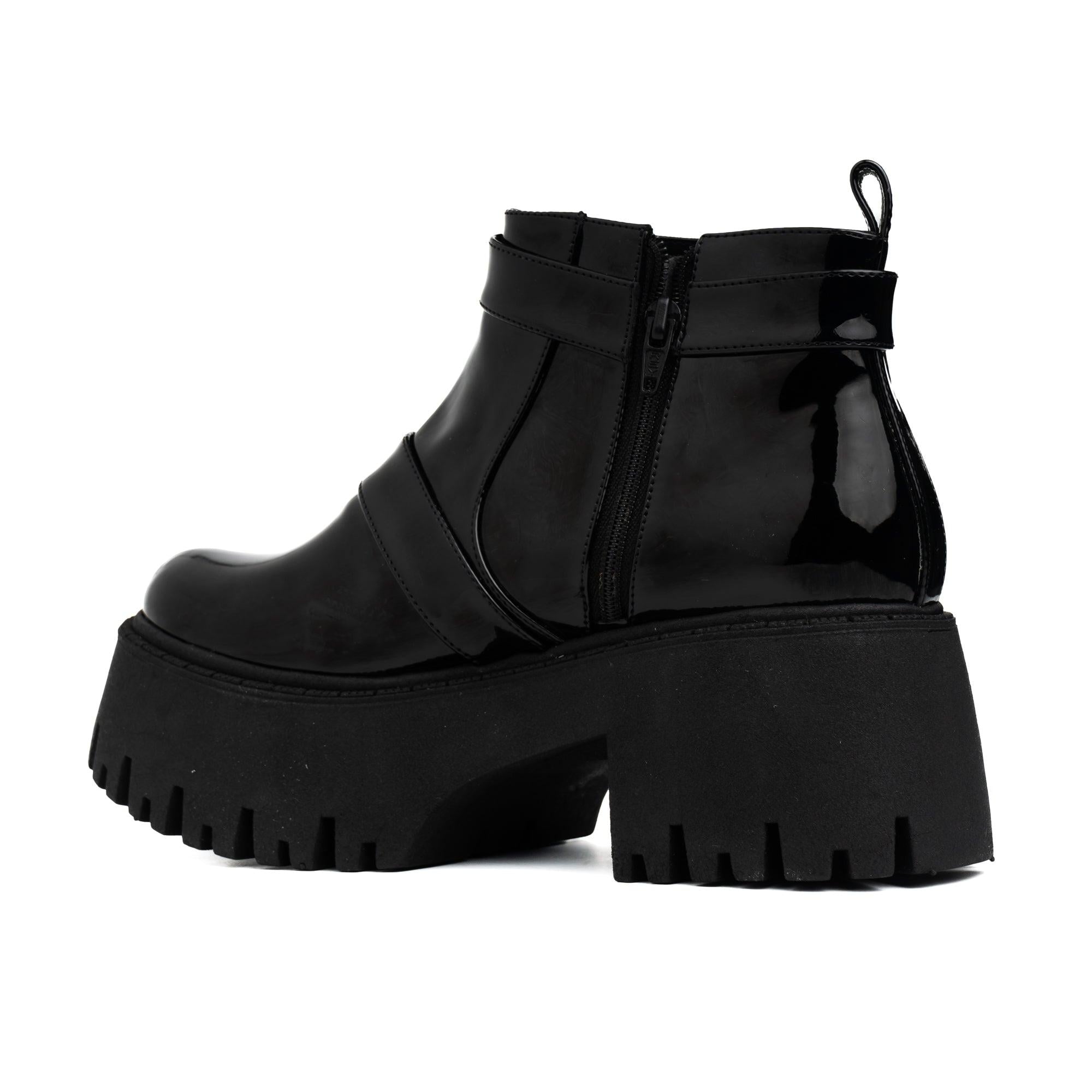 BOTAS MUJER ALICIA NEGRO CHAROL - 6