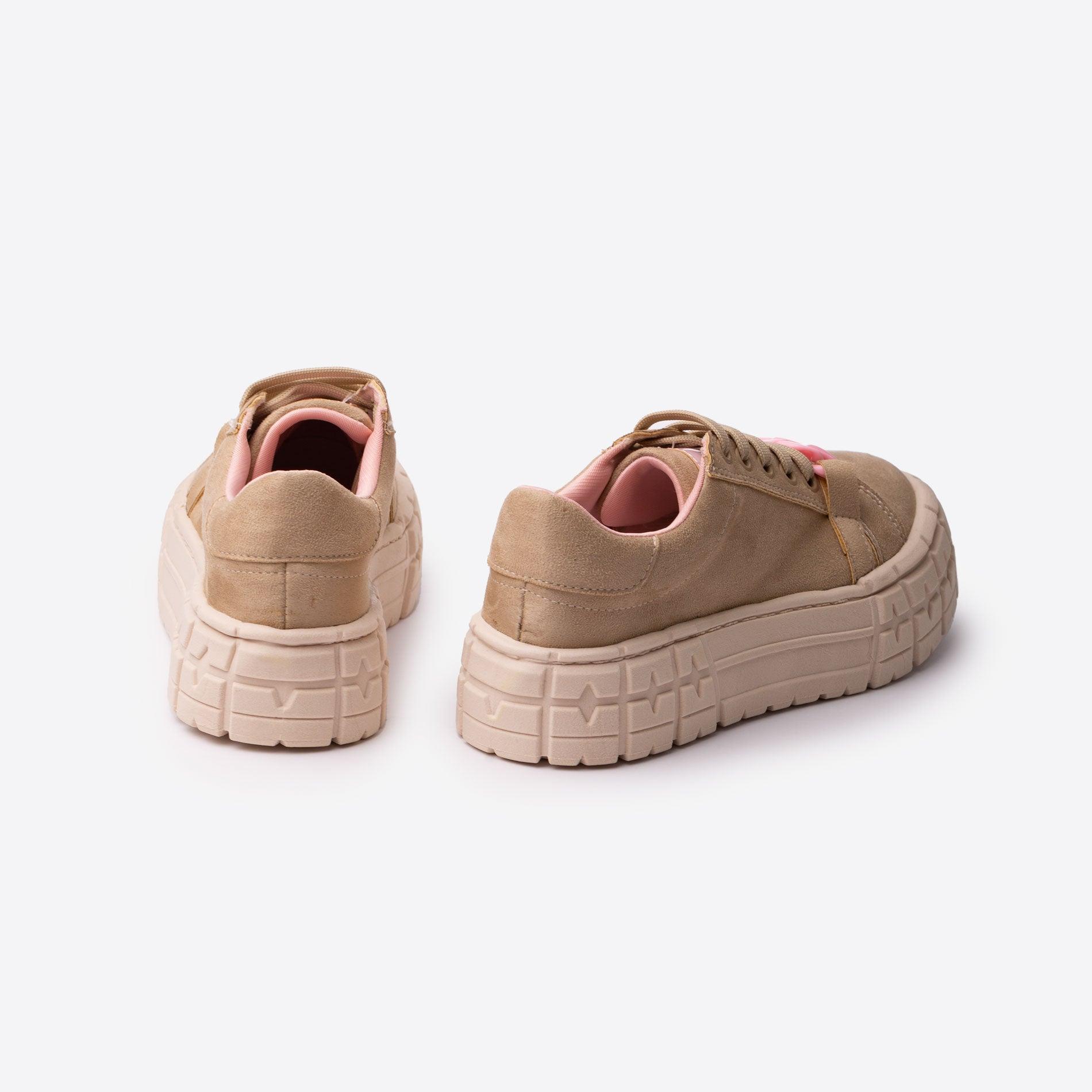ZAPATILLAS URBANAS MUJER DUBLIN BEIGE ROSADO - 5