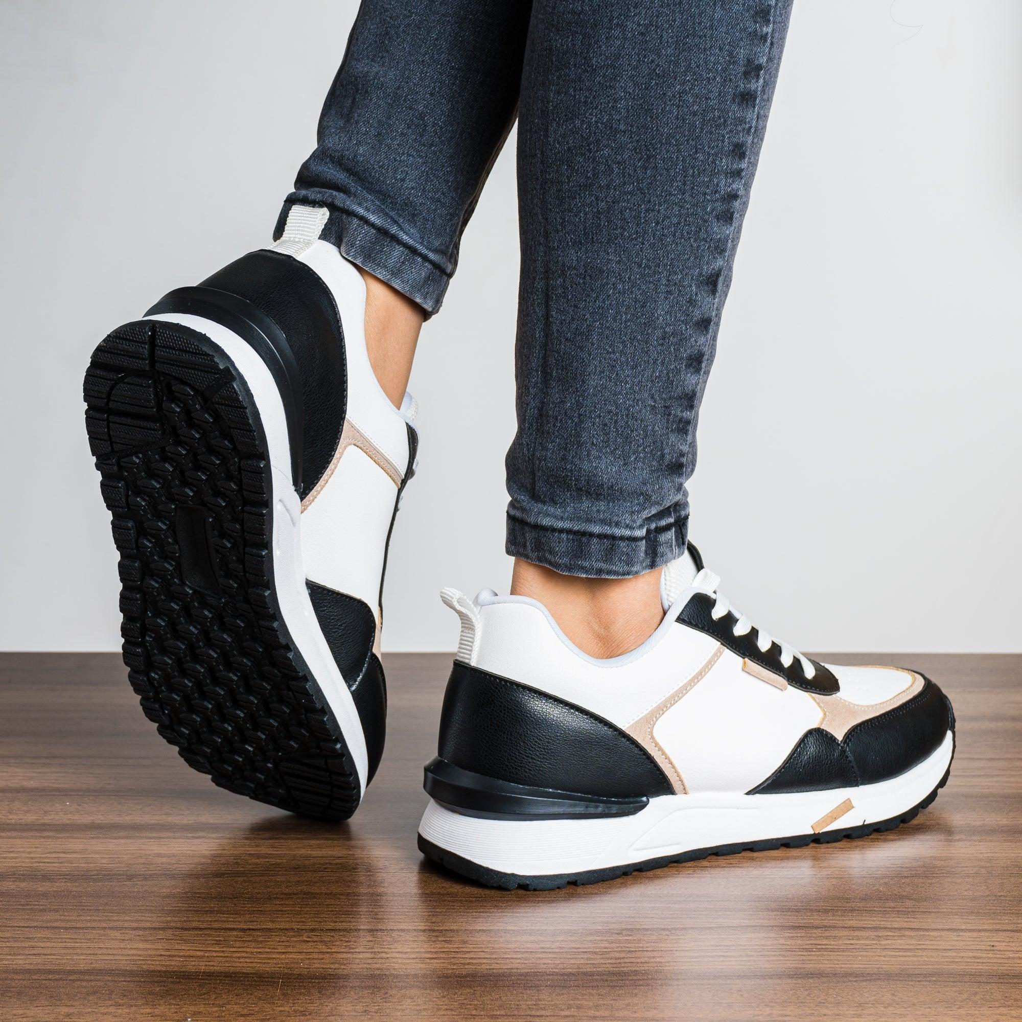 ZAPATILLAS URBANAS MUJER BOOKRE NEGRO BEIGE - 3