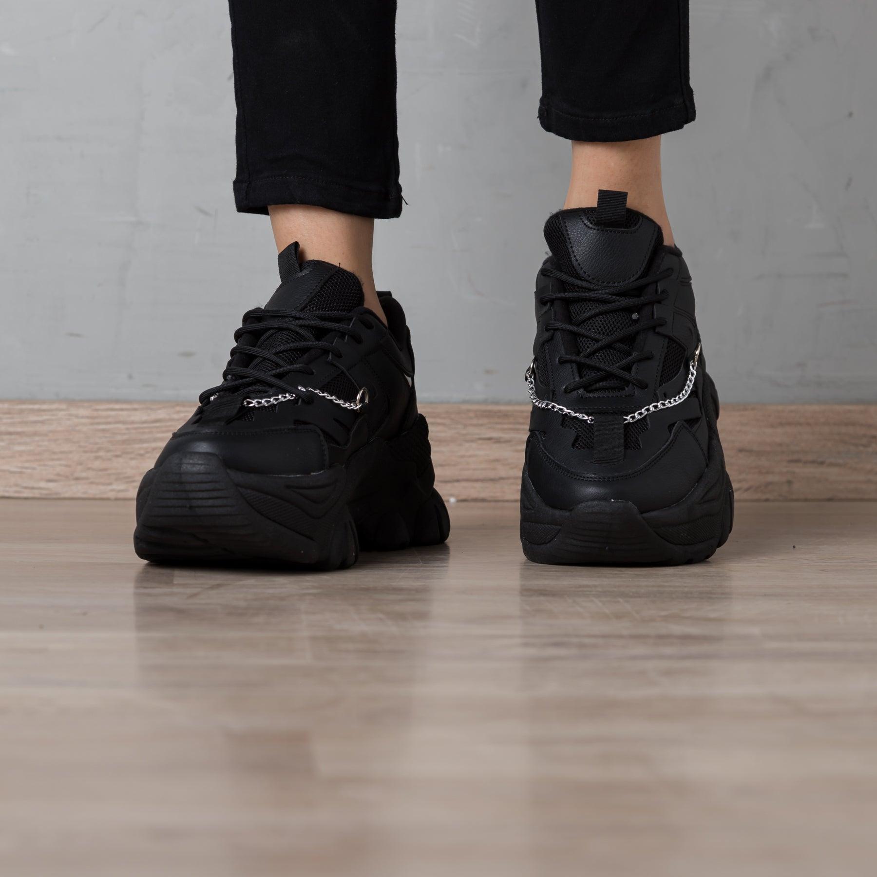 ZAPATILLAS URBANAS MUJER KINGZ NEGRO - 2