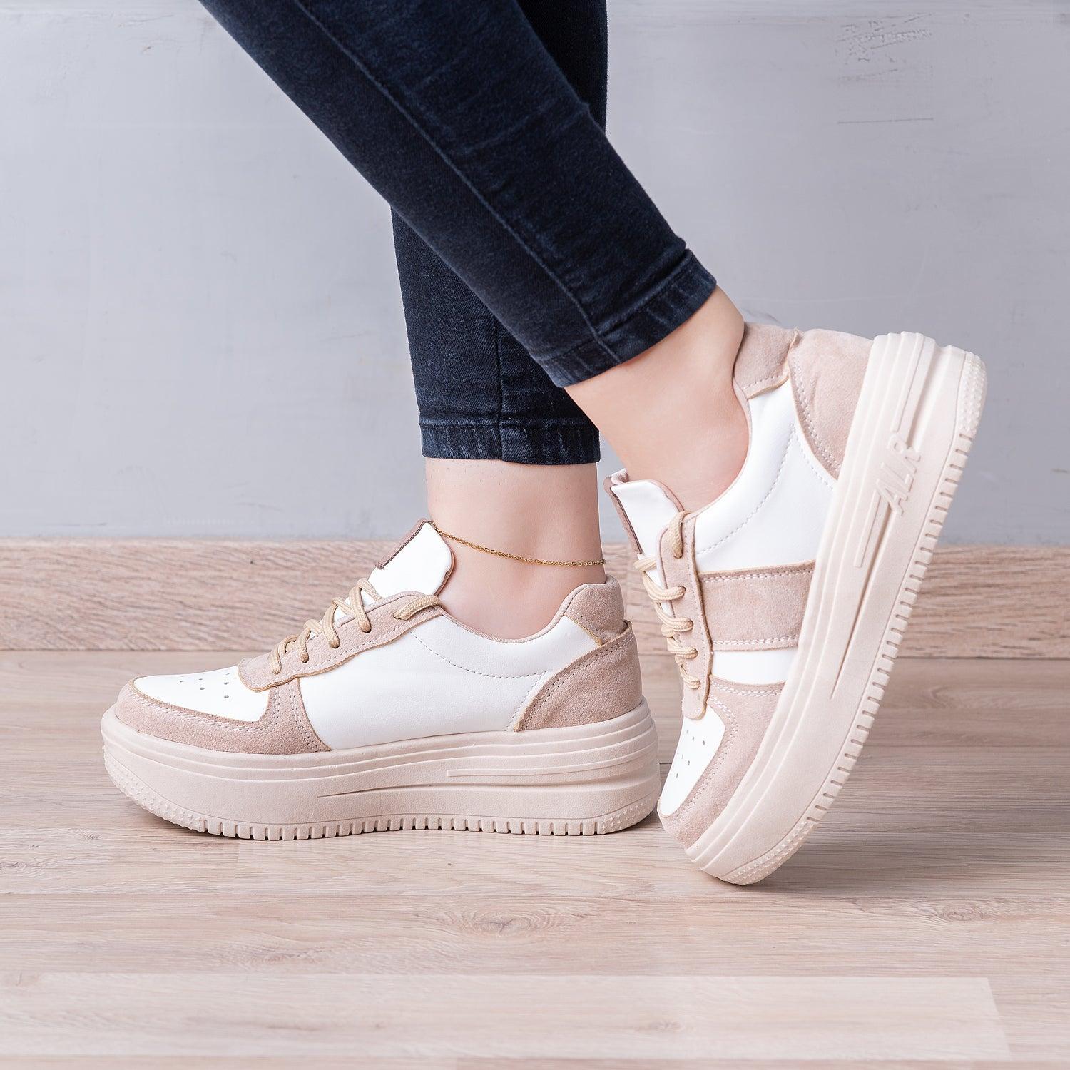 ZAPATILLAS URBANAS MUJER IBERSON BEIGE - 1