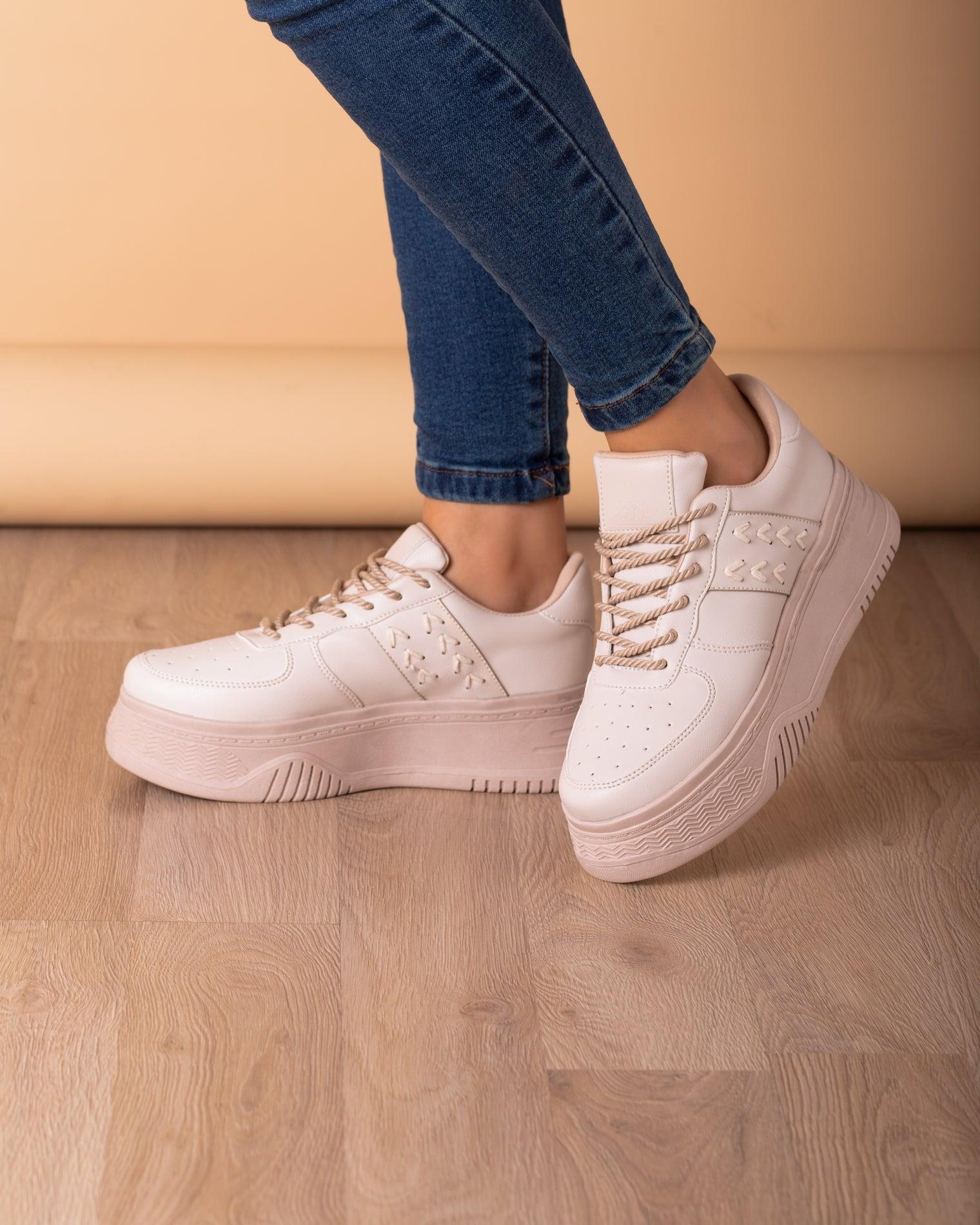 ZAPATILLAS URBANAS MUJER BREST BEIGE - 1