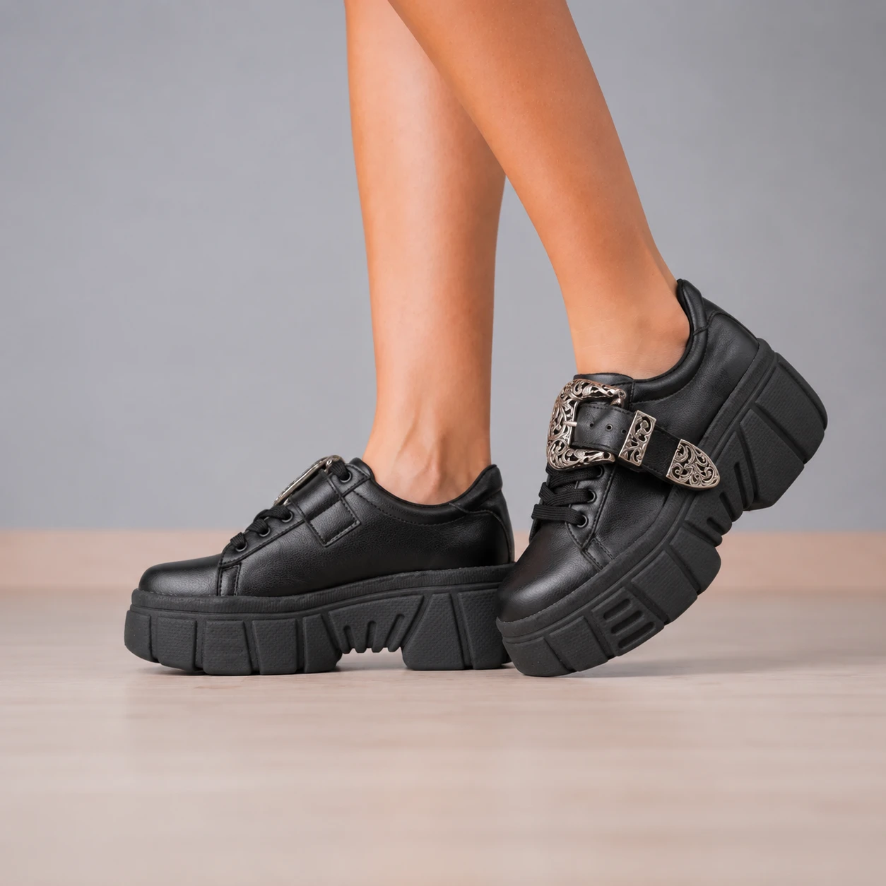 ZAPATILLAS URBANAS MUJER KONYA NEGRO - 3