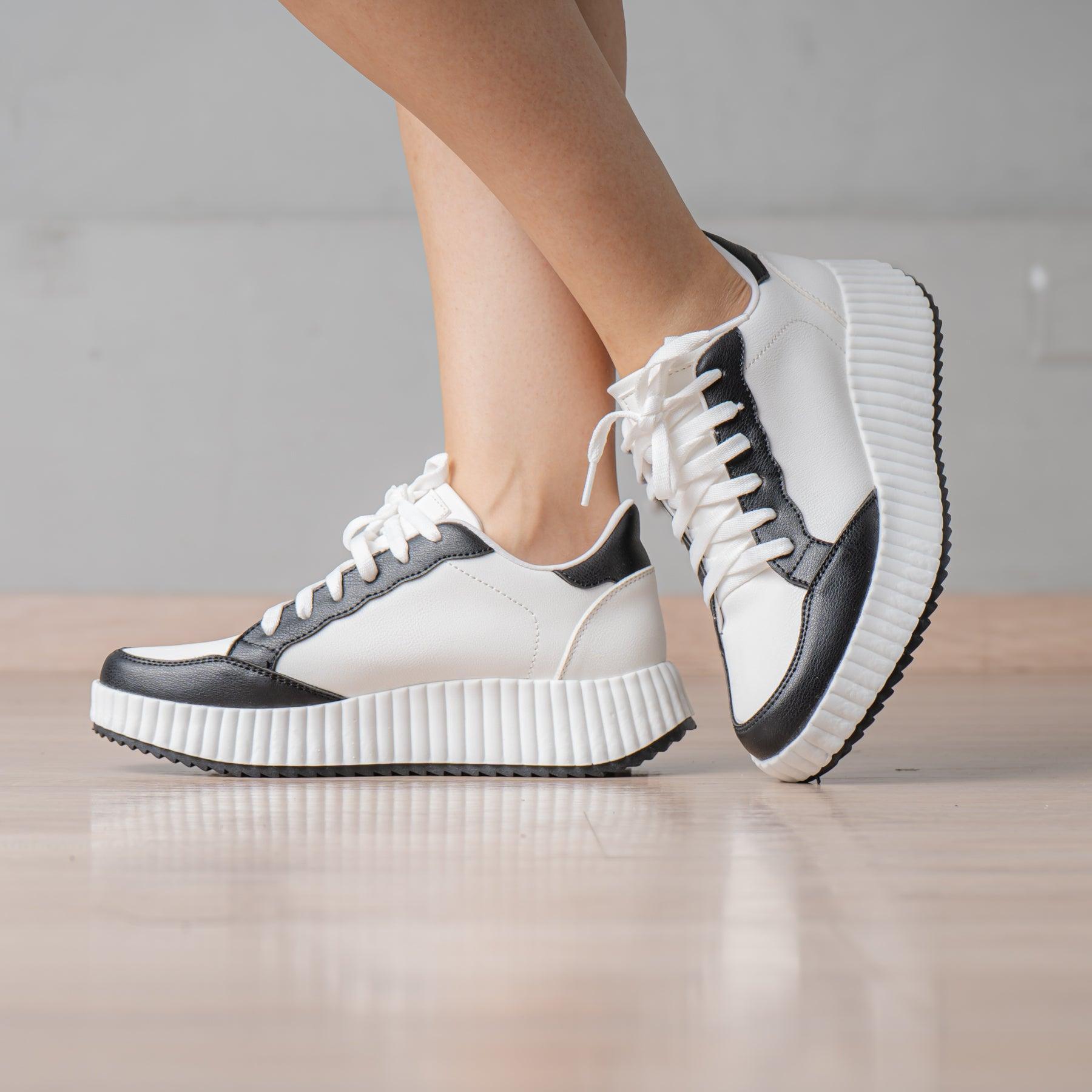 ZAPATILLAS URBANAS MUJER LAMBERTH NEGRO BLANCO - 1
