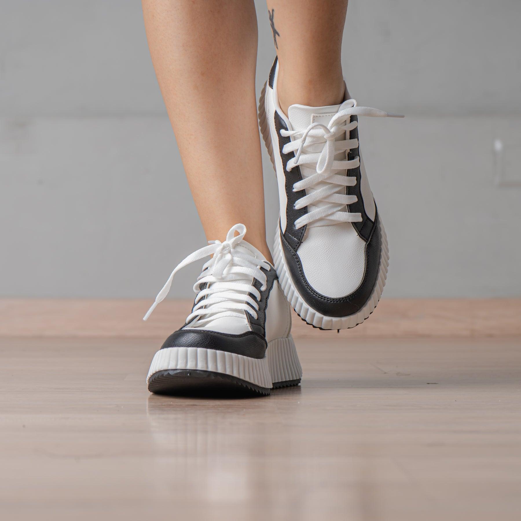ZAPATILLAS URBANAS MUJER LAMBERTH NEGRO BLANCO - 2