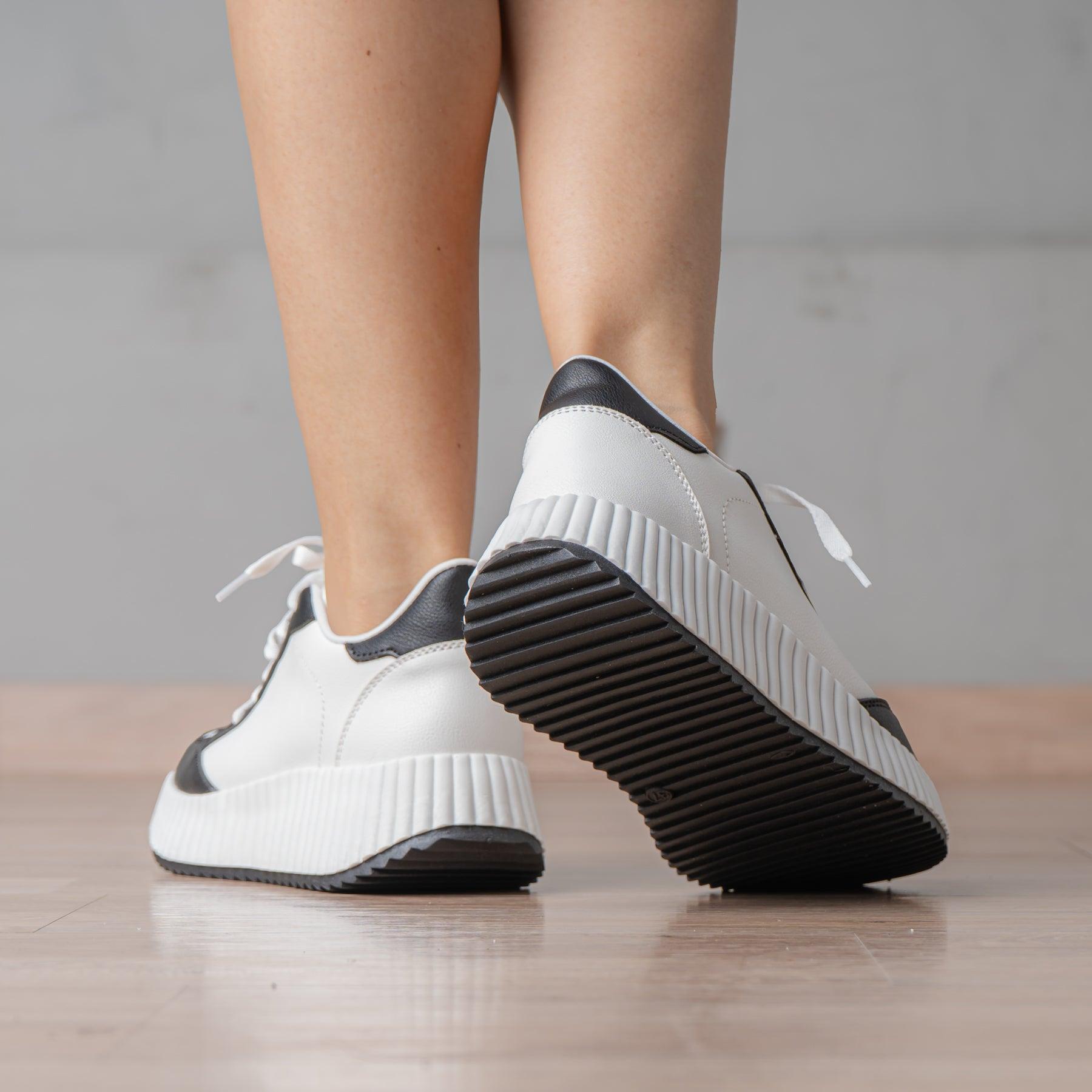 ZAPATILLAS URBANAS MUJER LAMBERTH NEGRO BLANCO - 3