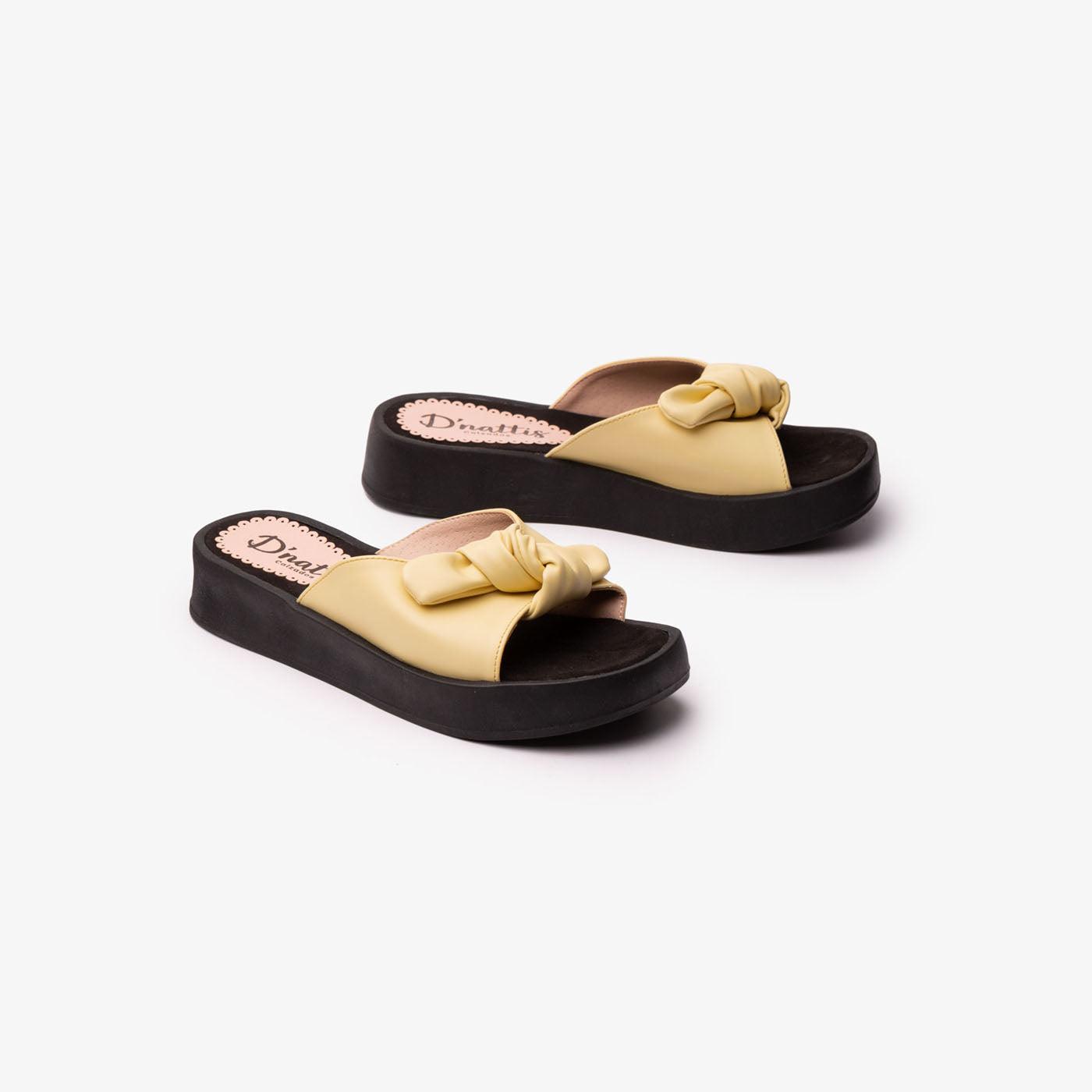 SANDALIAS CASUALES MUJER LATINA AMARILLO - 5