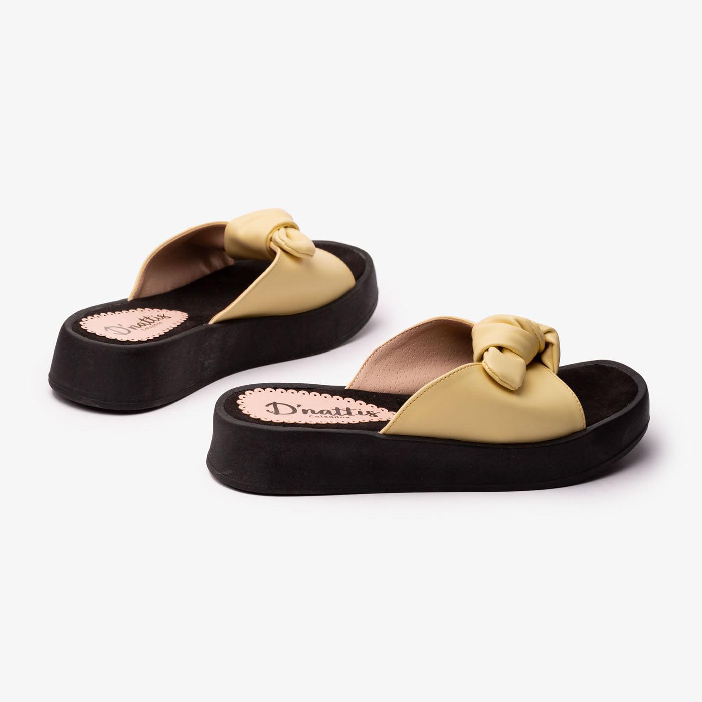 SANDALIAS CASUALES MUJER LATINA AMARILLO - 6