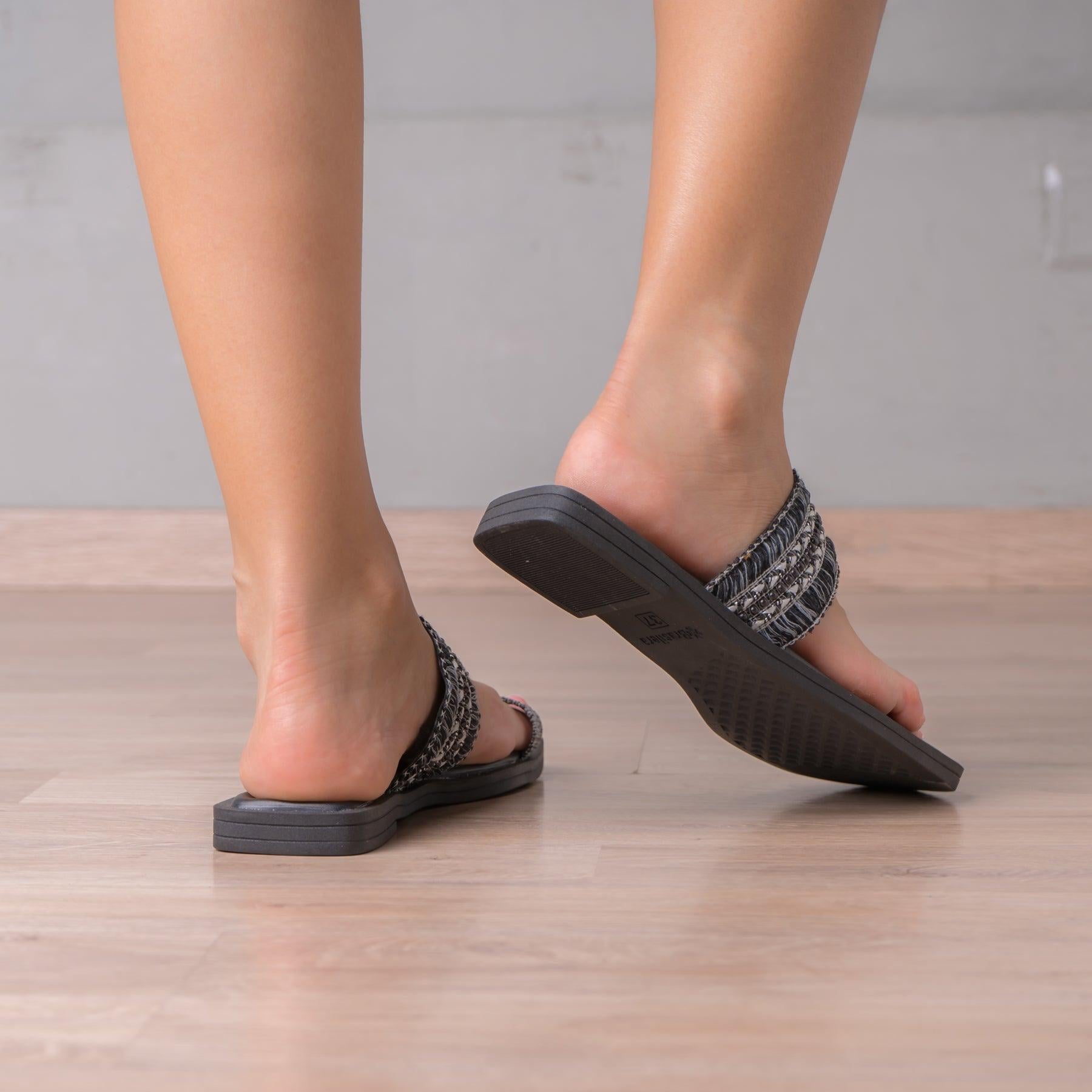 SANDALIAS CASUALES MUJER ASHANY NEGRO - 3
