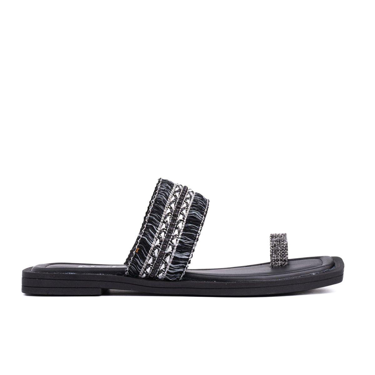 SANDALIAS CASUALES MUJER ASHANY NEGRO - 4