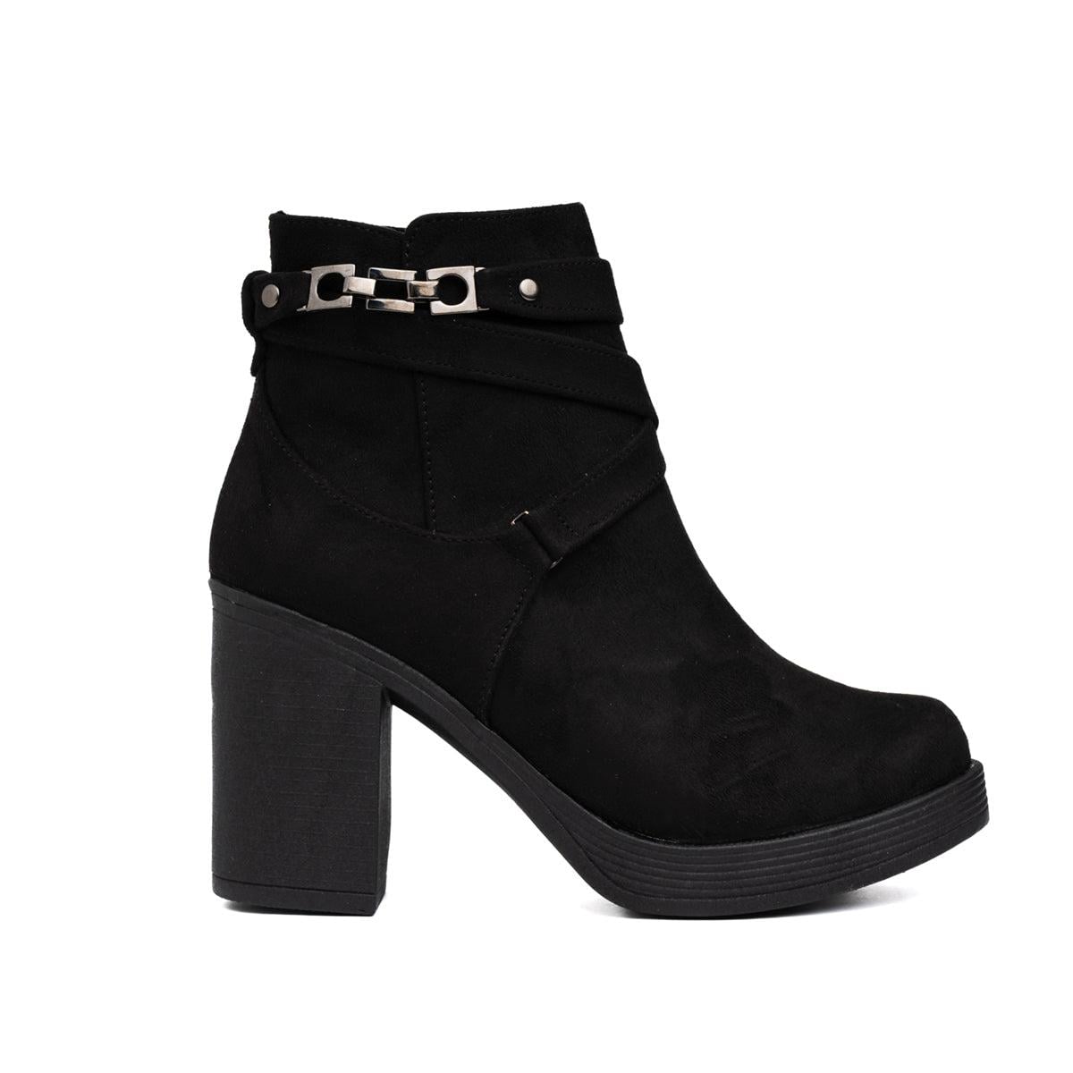 BOTINES MUJER CHAMPETA NEGRO GAMUZA - 4