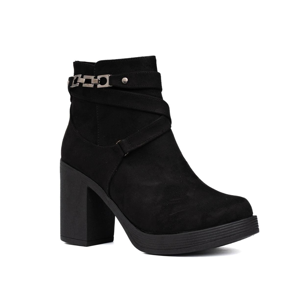 BOTINES MUJER CHAMPETA NEGRO GAMUZA - 5