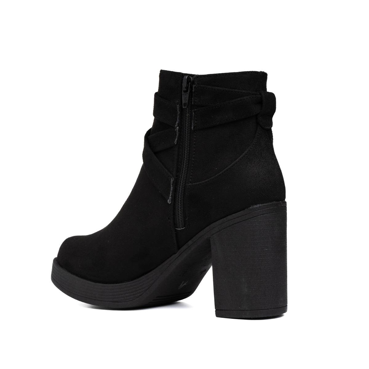 BOTINES MUJER CHAMPETA NEGRO GAMUZA - 6