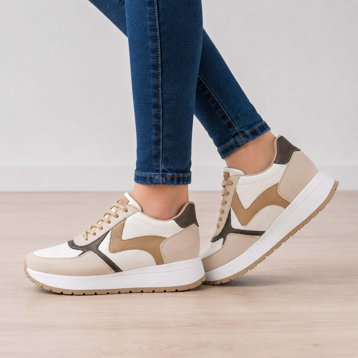 ZAPATILLAS URBANAS MUJER ZIGMA BEIGE - 6
