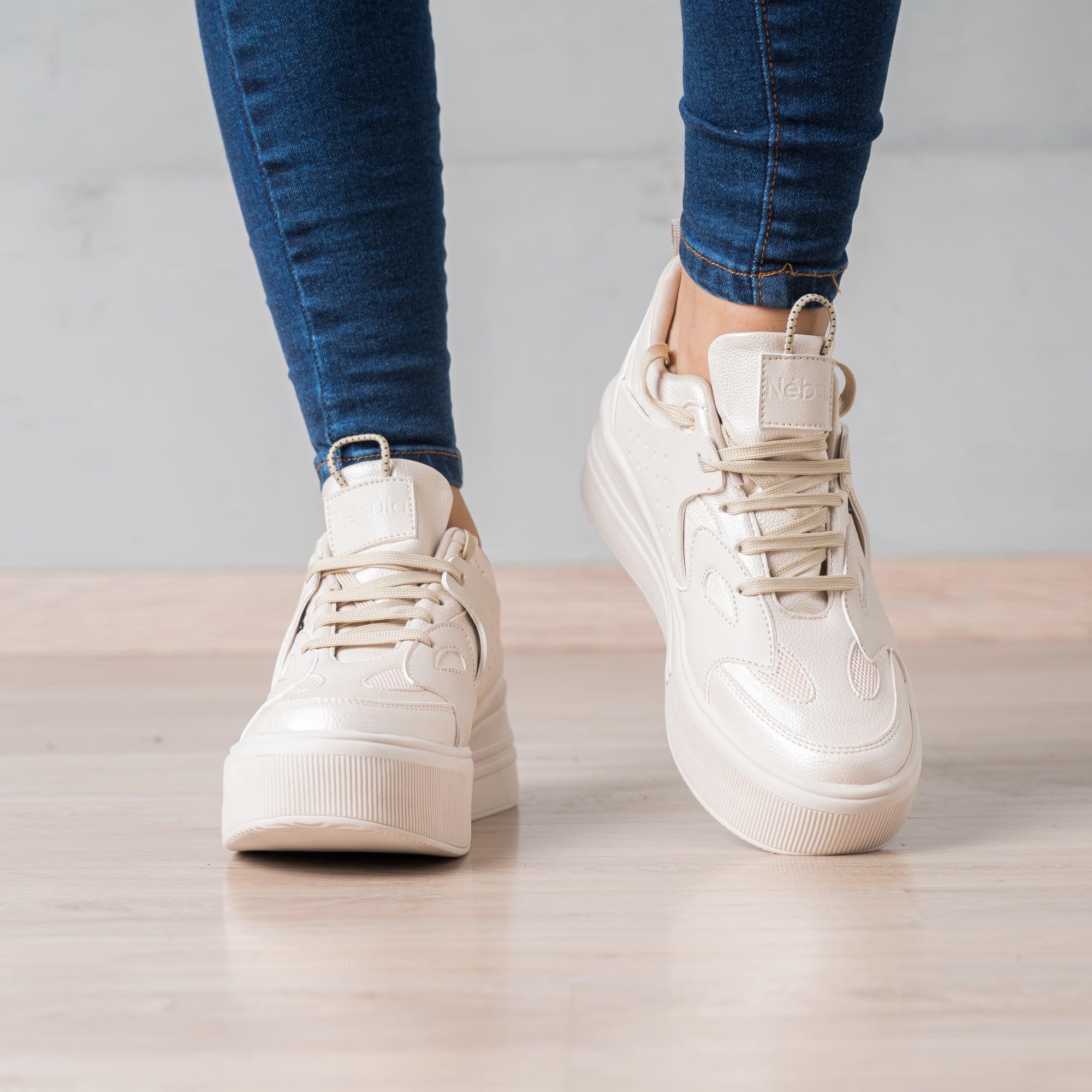 ZAPATILLAS URBANAS MUJER WARTHO DORADO - 2