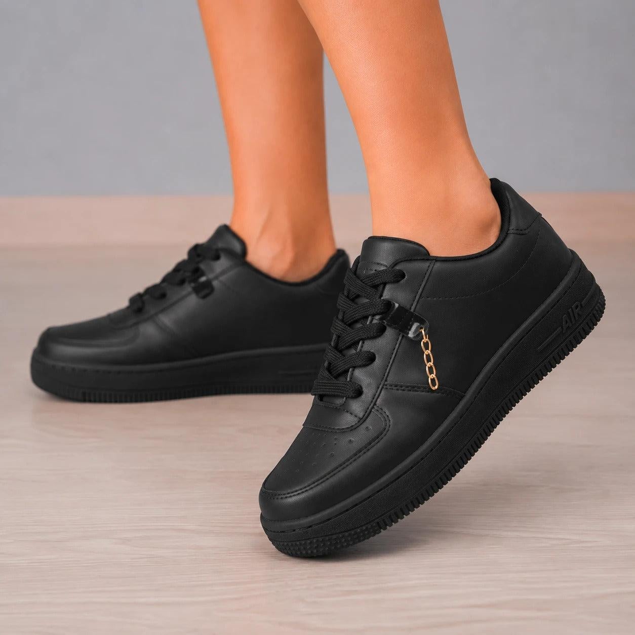ZAPATILLAS URBANAS MUJER LYON NEGRO - 2