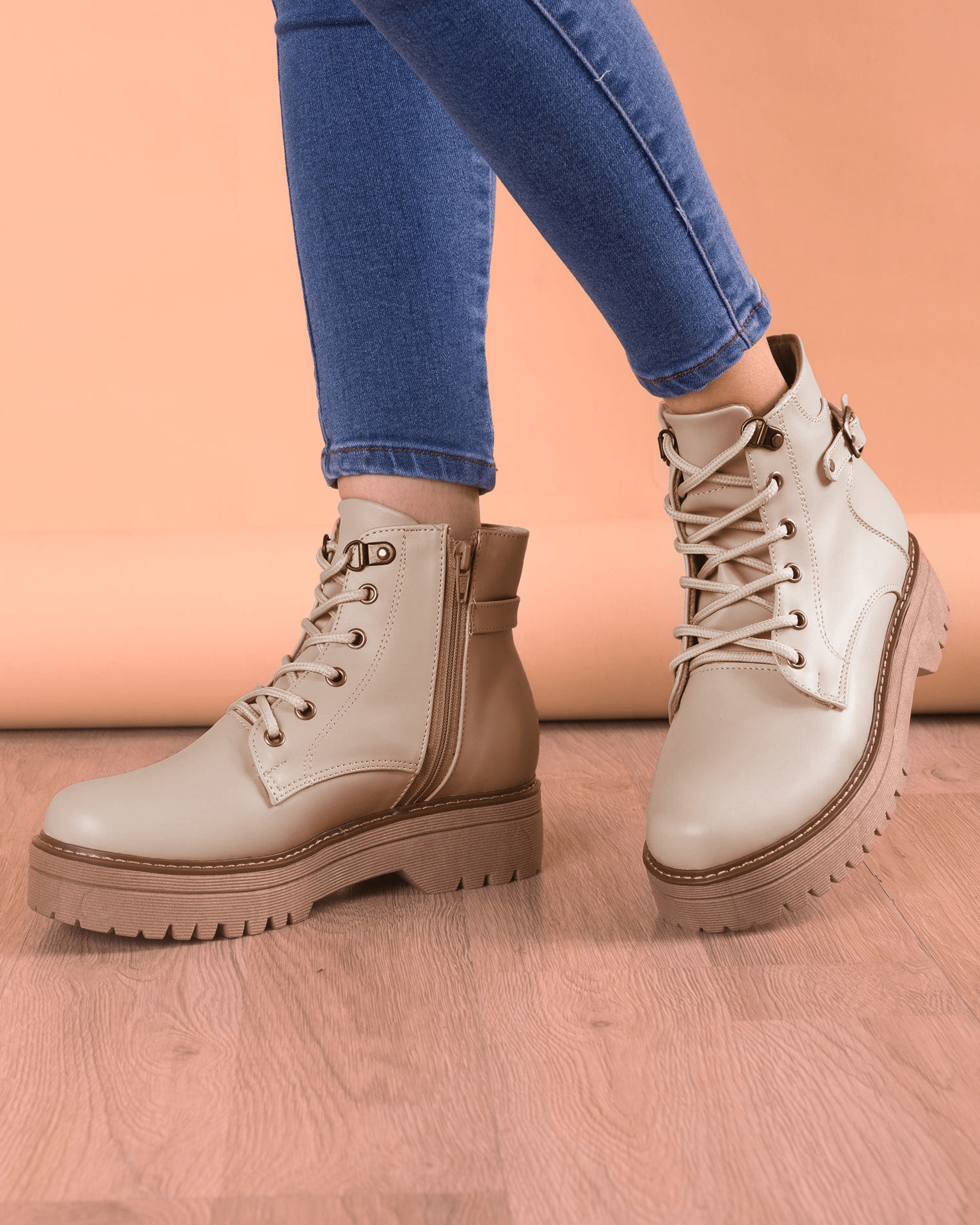 BOTAS MUJER ITAGUA BEIGE - 1