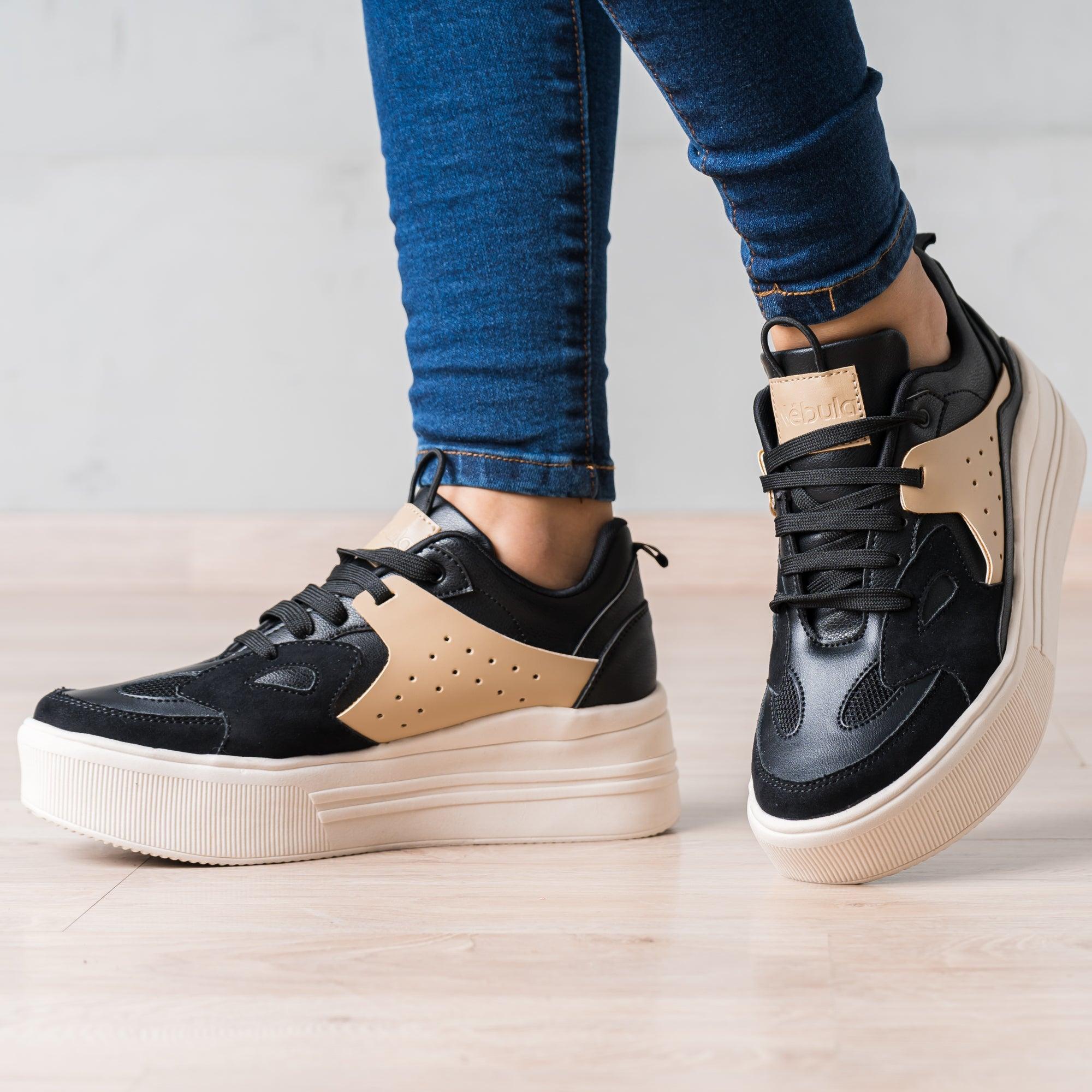 ZAPATILLAS URBANAS MUJER WARTHO NEGRO - 1