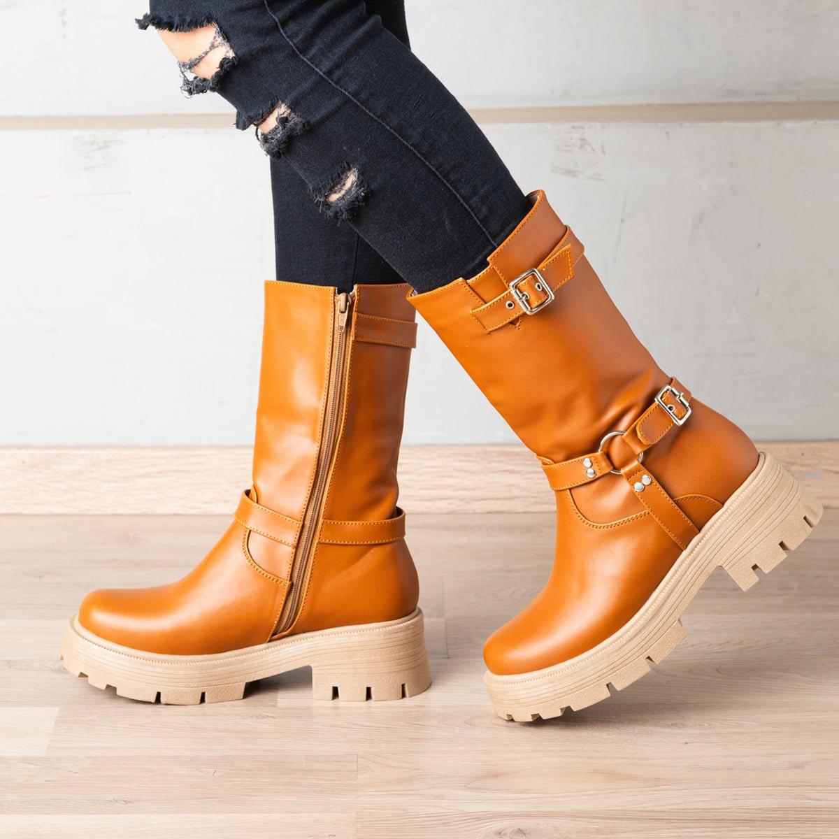 BOTAS MUJER HOLE CAMEL - 3