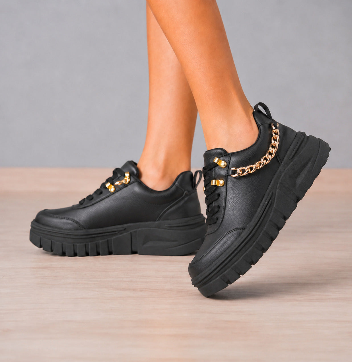 ZAPATILLAS URBANAS MUJER MONTPELIER NEGRO - 5