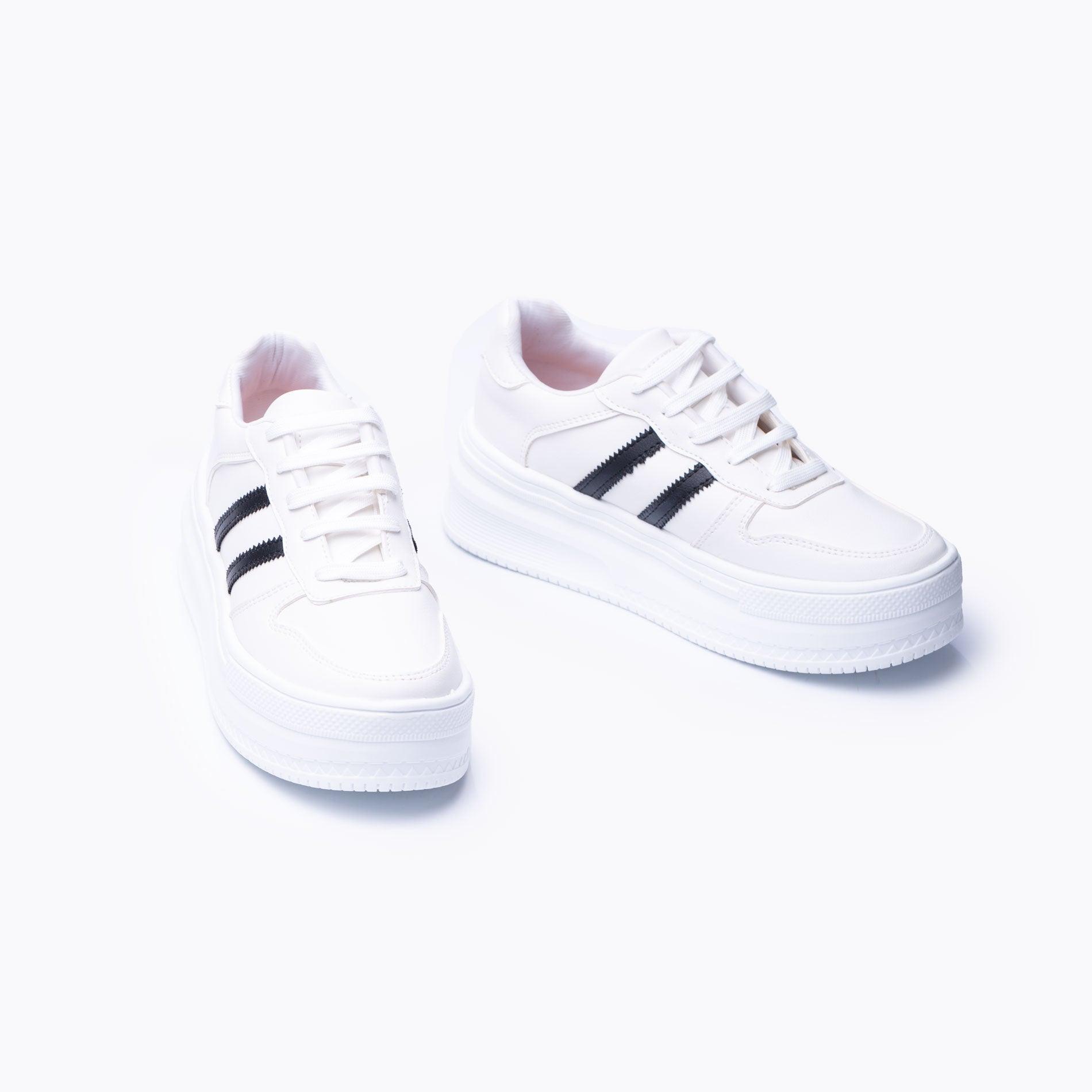 ZAPATILLAS URBANAS MUJER RABAT BLANCO NEGRO - 5