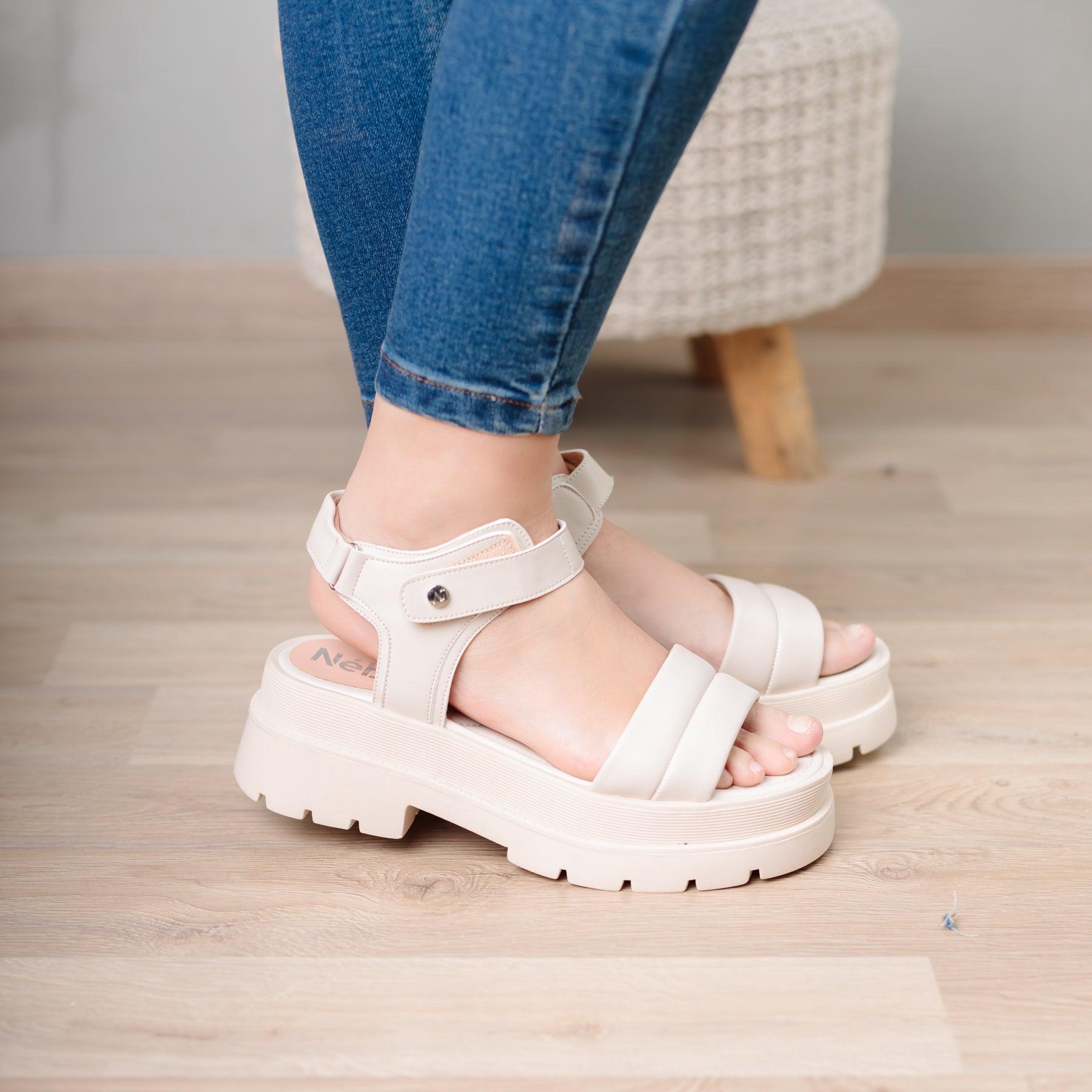 SANDALIAS CASUALES MUJER ETCHE HUESO - 1