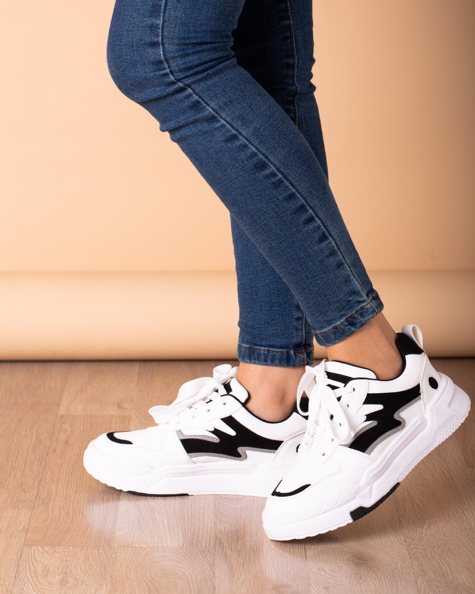 ZAPATILLAS URBANAS MUJER TROYES NEGRO - 1