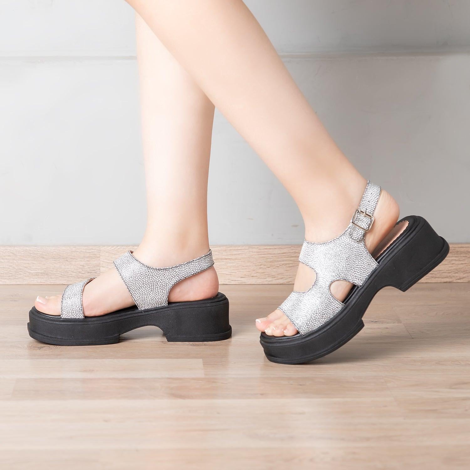 SANDALIAS CASUALES MUJER CELEBI NEGRO - 1