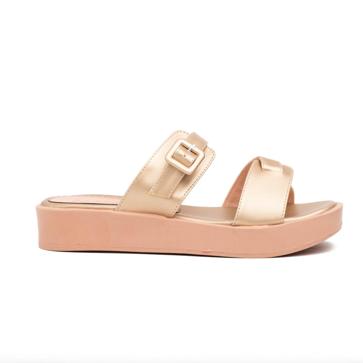 SANDALIAS CASUALES MUJER TEMUCO DORADO - 2
