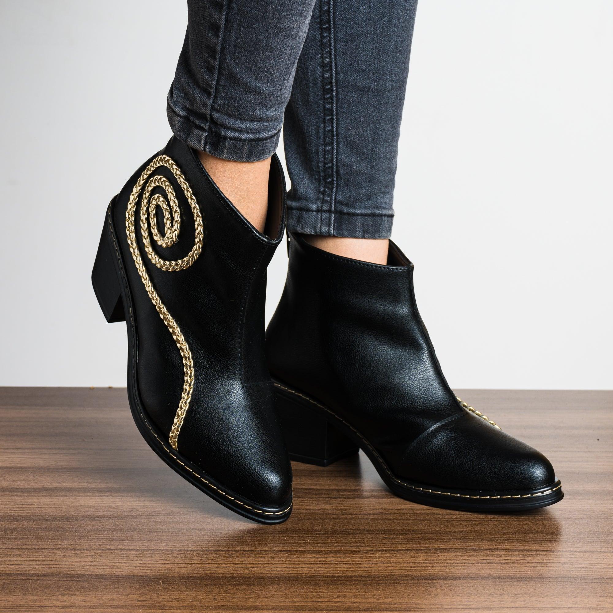 BOTAS MUJER CROMAS NEGRO - 1
