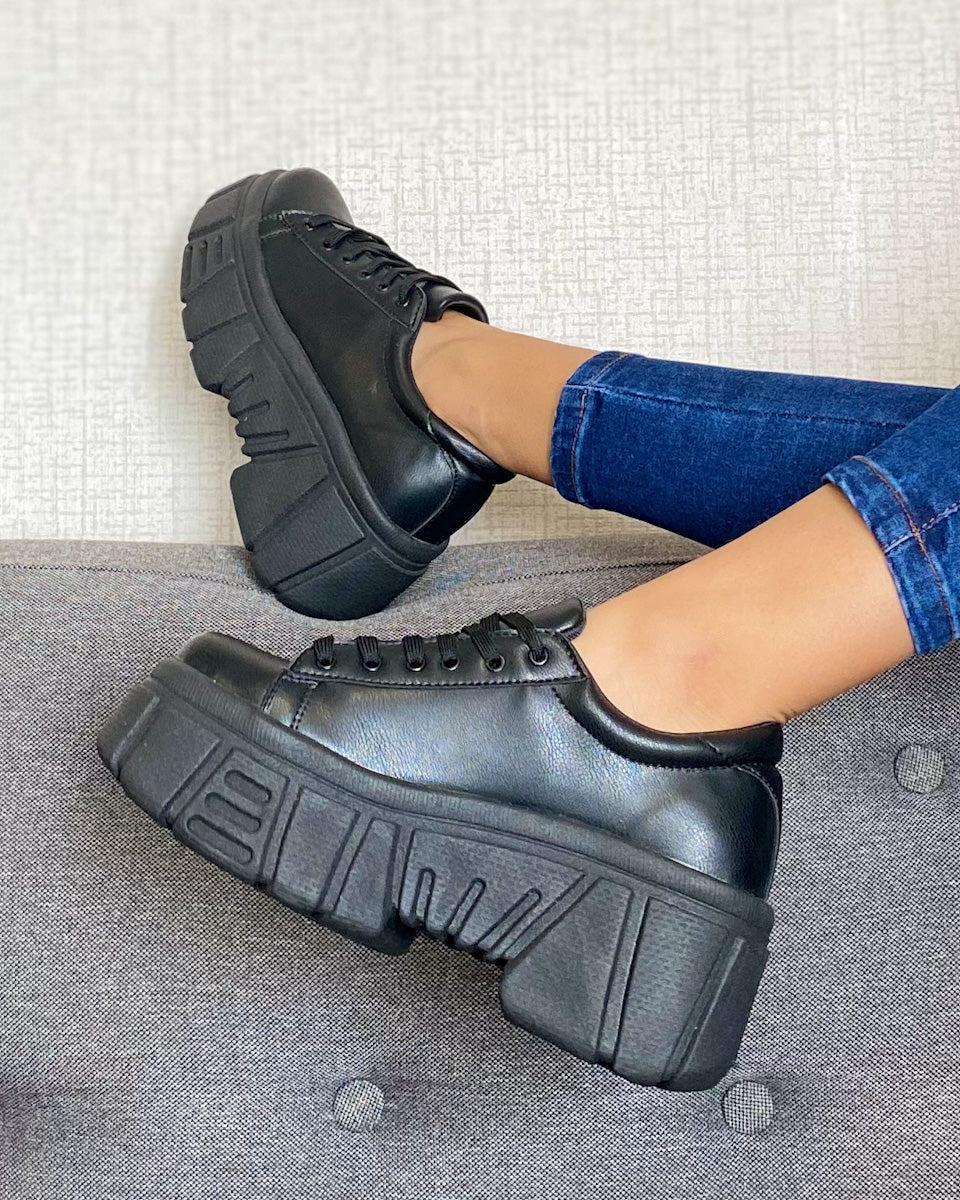 ZAPATILLAS URBANAS MUJER ADANA NEGRO - 1