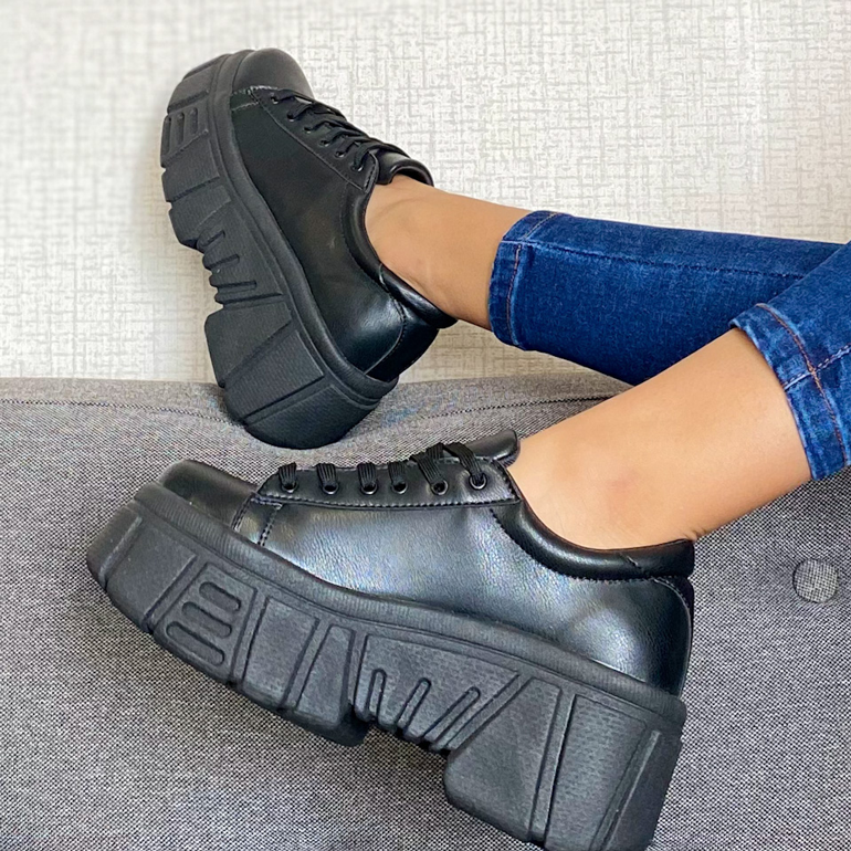 ZAPATILLAS URBANAS MUJER ADANA NEGRO - 3