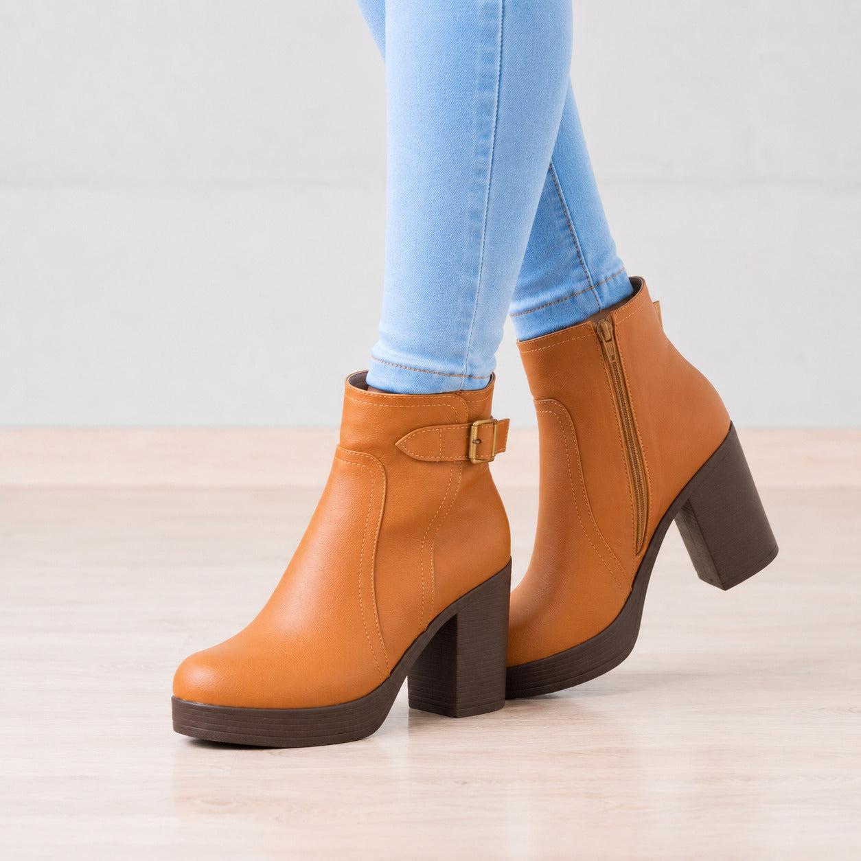 BOTAS MUJER BAKU CAMEL - 1